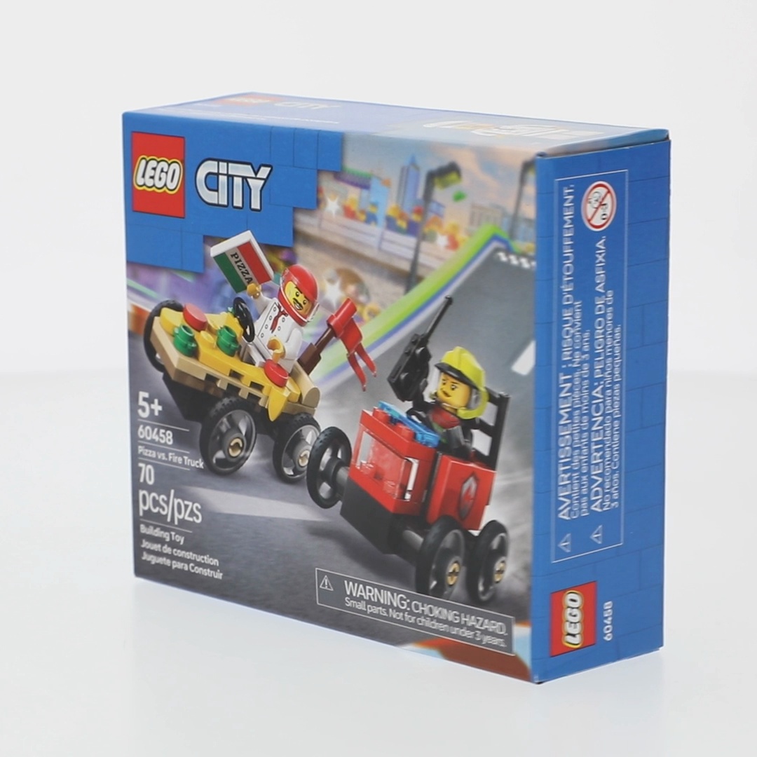 LEGO City Pizza vs. Fire Truck Race Car Pack Toy - Building Toys