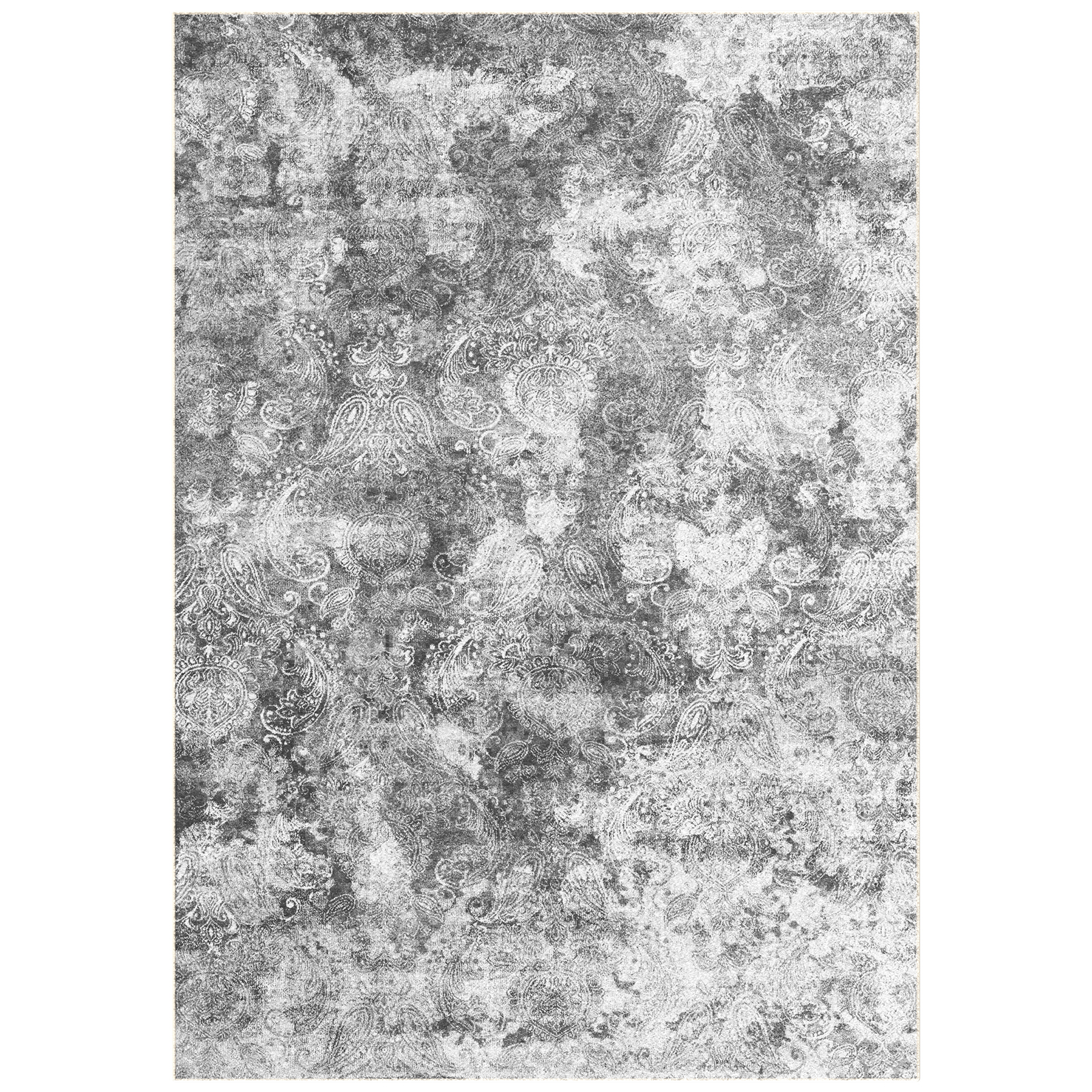 thumbnail video image 2 of Washable Area Rug for Living Room, NovDeco 8'x10' Non-Slip Neutral Abstract Light Gray Indoor Rug, Stain Resistant Carpet for Bedroom, Dinning Room, 2 of 11