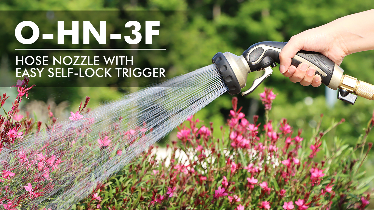 thumbnail video image 2 of Restmo Garden Hose Nozzle, Heavy Duty Metal Water Hose Nozzle, High Pressure Hand Sprayer with Flow Control for Watering Plants & Lawns, 2 of 8
