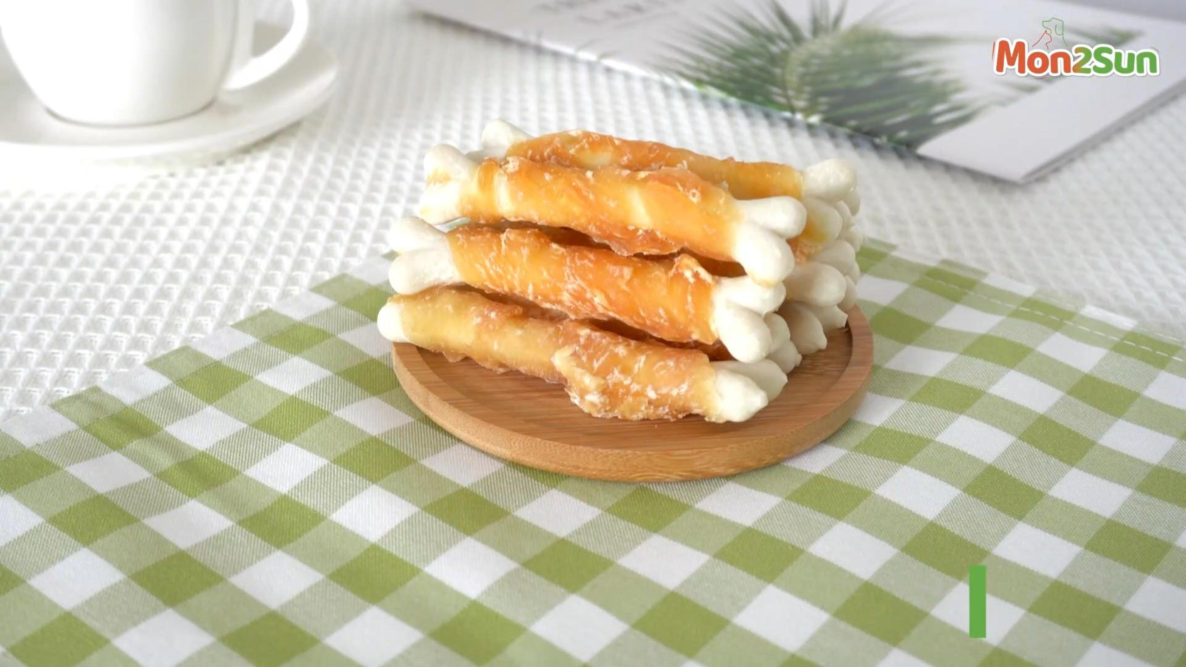 thumbnail video image 2 of MON2SUN Chicken Wrapped Calcium Bones Small Dog Treats, 10 oz (16 Count), 4Inch, 2 of 7