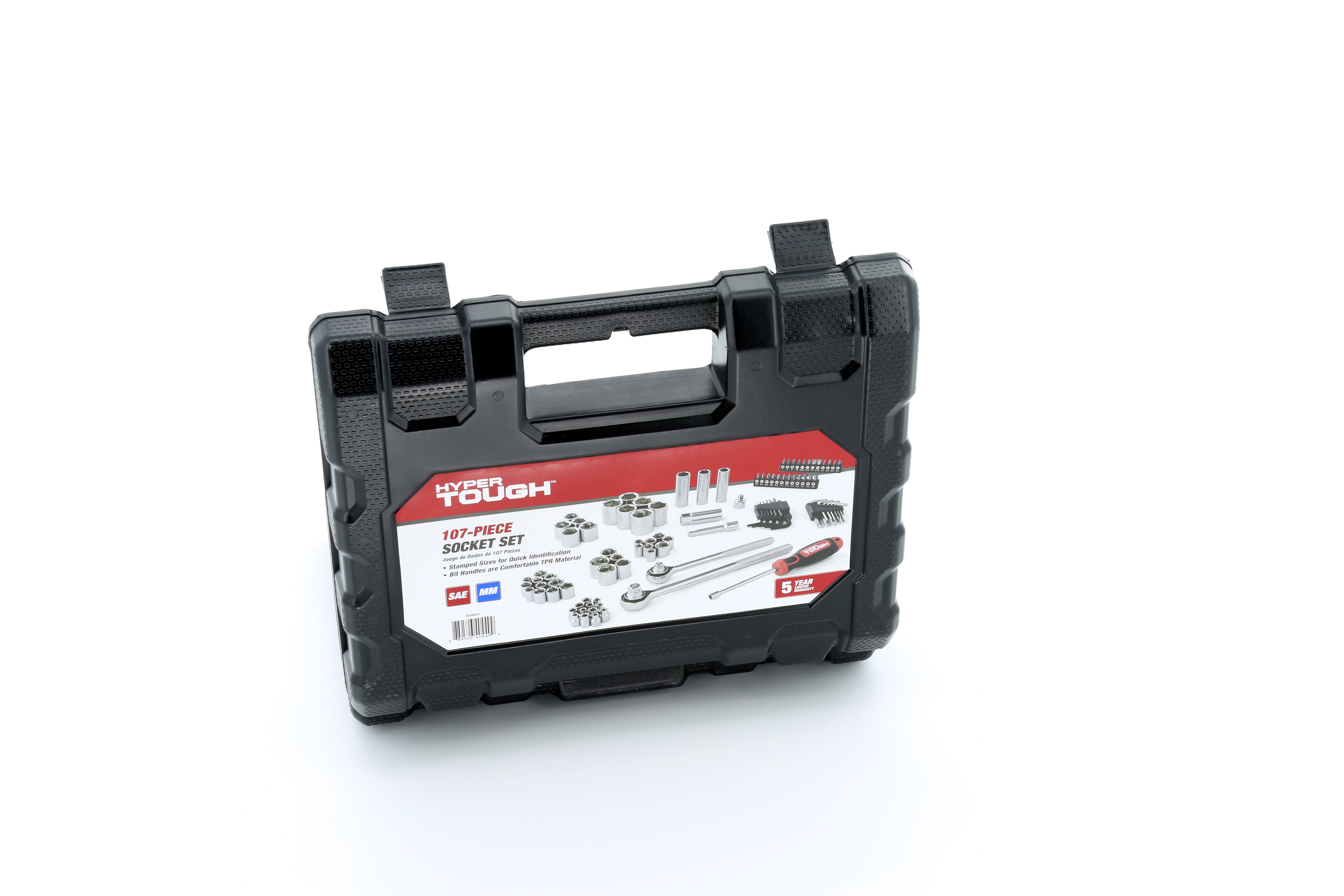 ふぃっしゅ Hyper Tough 107 Piece 1/4, 3/8, 1/2 inch Drive Socket Set