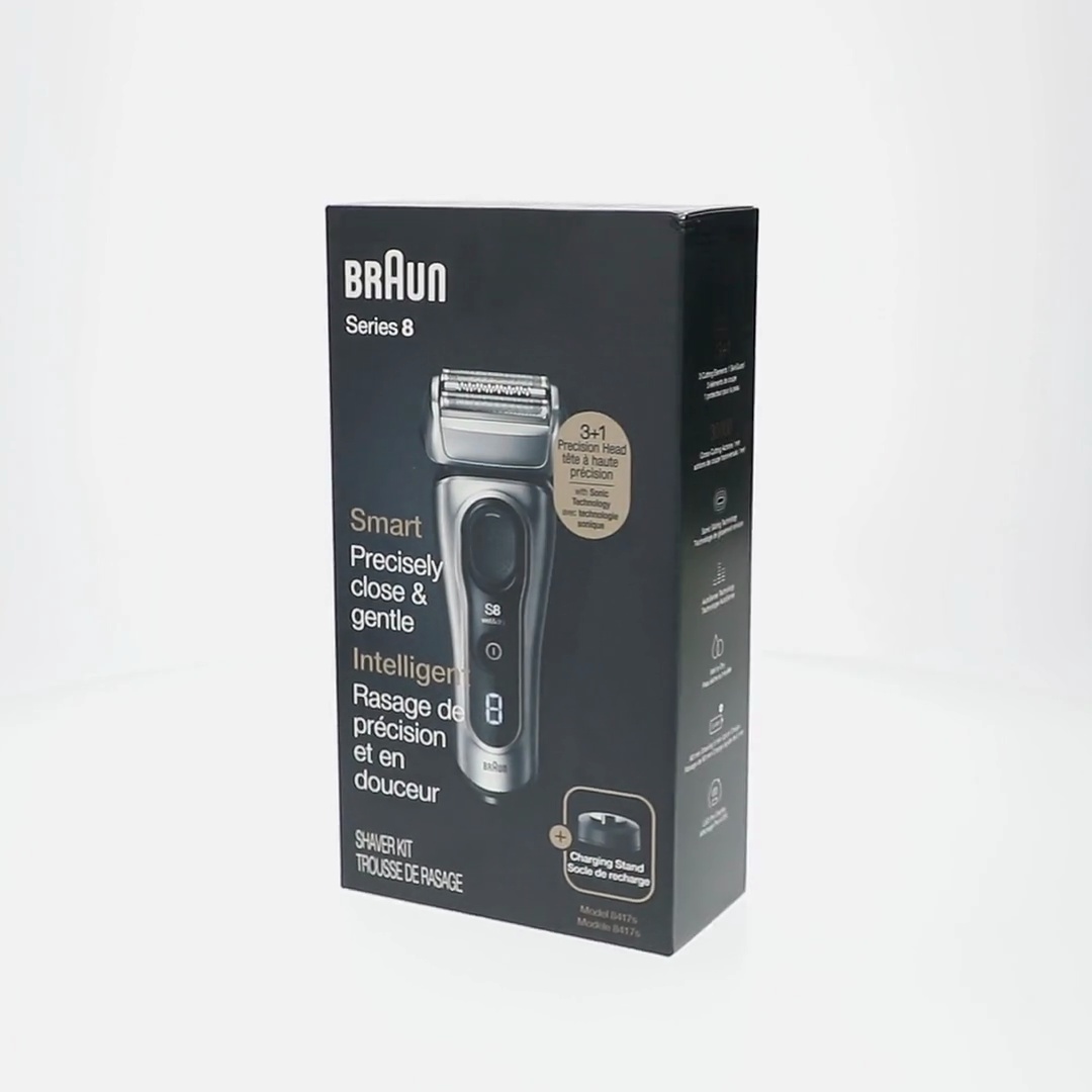 Braun Series 8 8417s Electric Razor: Men's Rechargeable Wet Dry