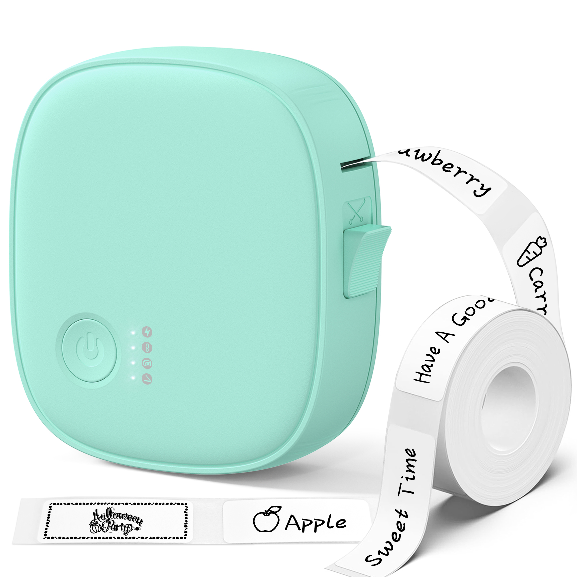 thumbnail video image 2 of TOLENFUL Label Maker with Tape Portable Inkless Bluetooth Thermal Sticker Printer, XenGro AH-P05(Green), 2 of 10