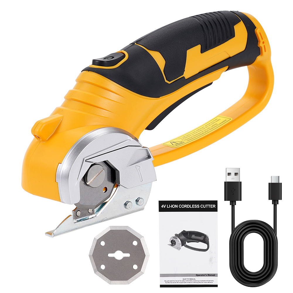 thumbnail video image 2 of Hormy Cordless Electric Scissors, 3.6 V Rechargeable Cardboard Cutter Tool with a Replacement LED Light for Cardboard Cutting Fabric Paper Sewing, 2 of 11