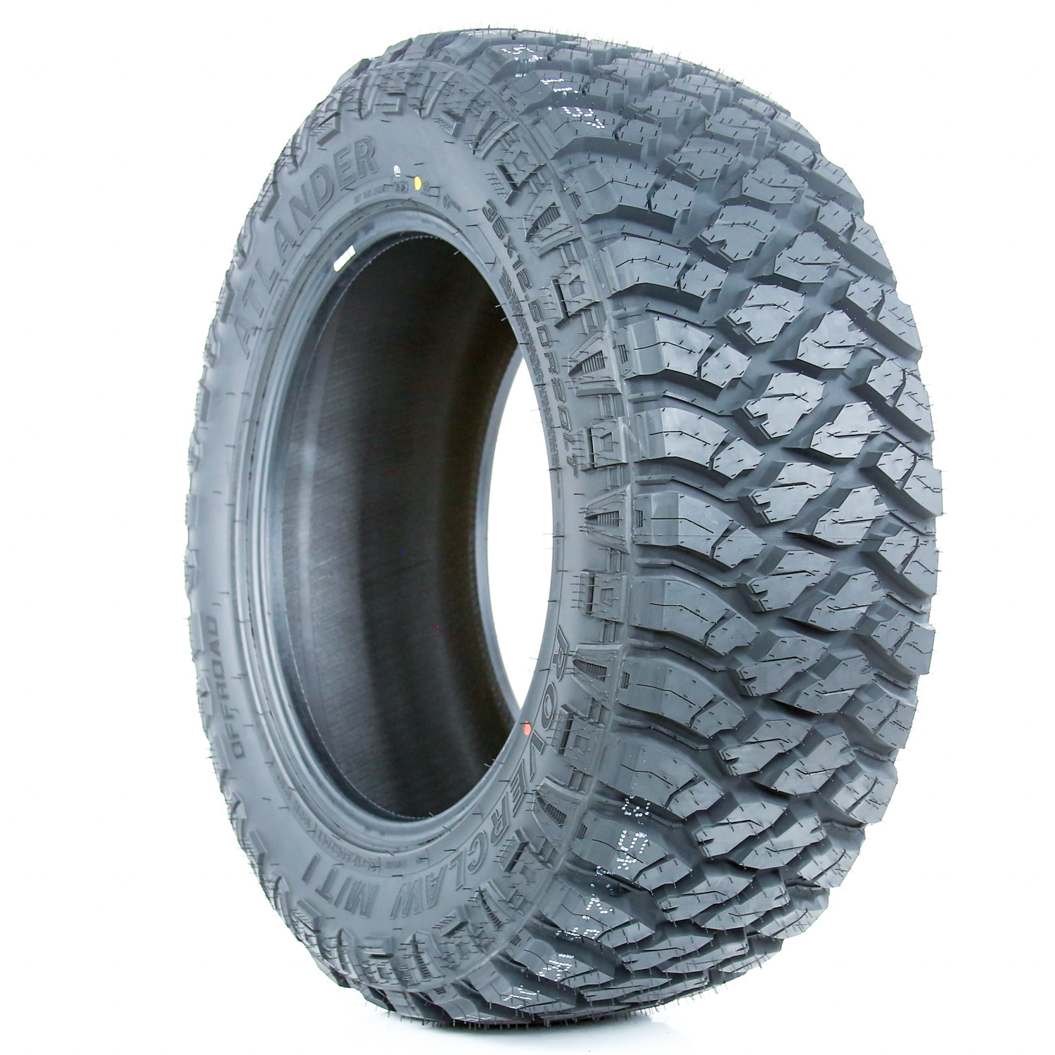 thumbnail interactive-video image 1 of 4 New Atlander Roverclaw M/T LT Tires – 35X12.50R18 Load E 10-Ply – Mud Terrain 1 of 4