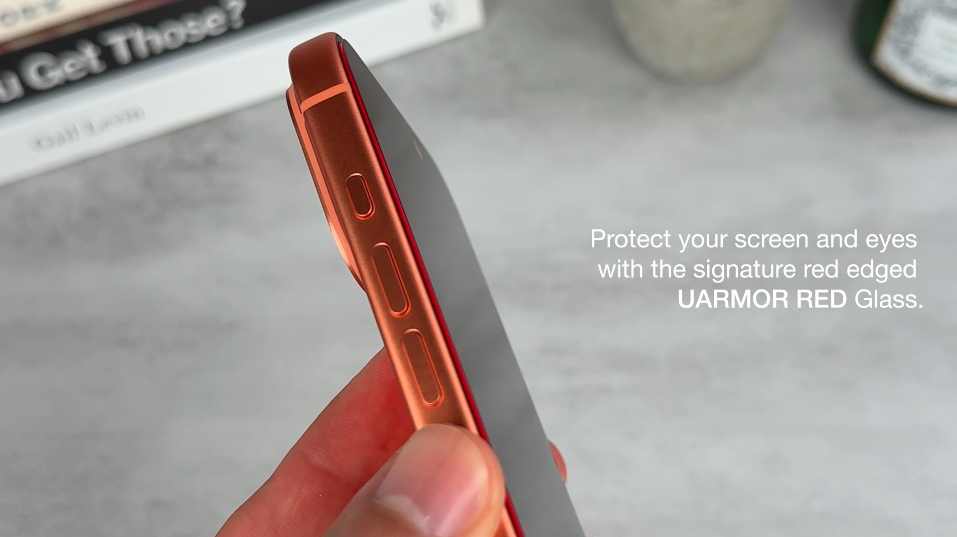 thumbnail video image 2 of Upcommon UARMOR Screen Protector for iPhone Air, Red Light Converter, Anti Blue Light, 9H Tempered Glass with Easy Installation Kit, Full Edge Coverage Fit [2Pack], 2 of 11