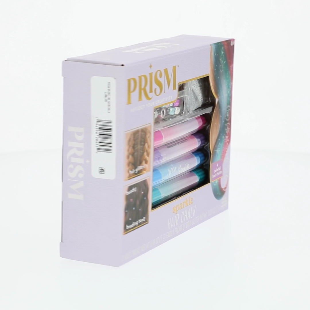 Prism Multicolor Sparkle Hair Chalk, 16-Piece Set, Boys and Girls