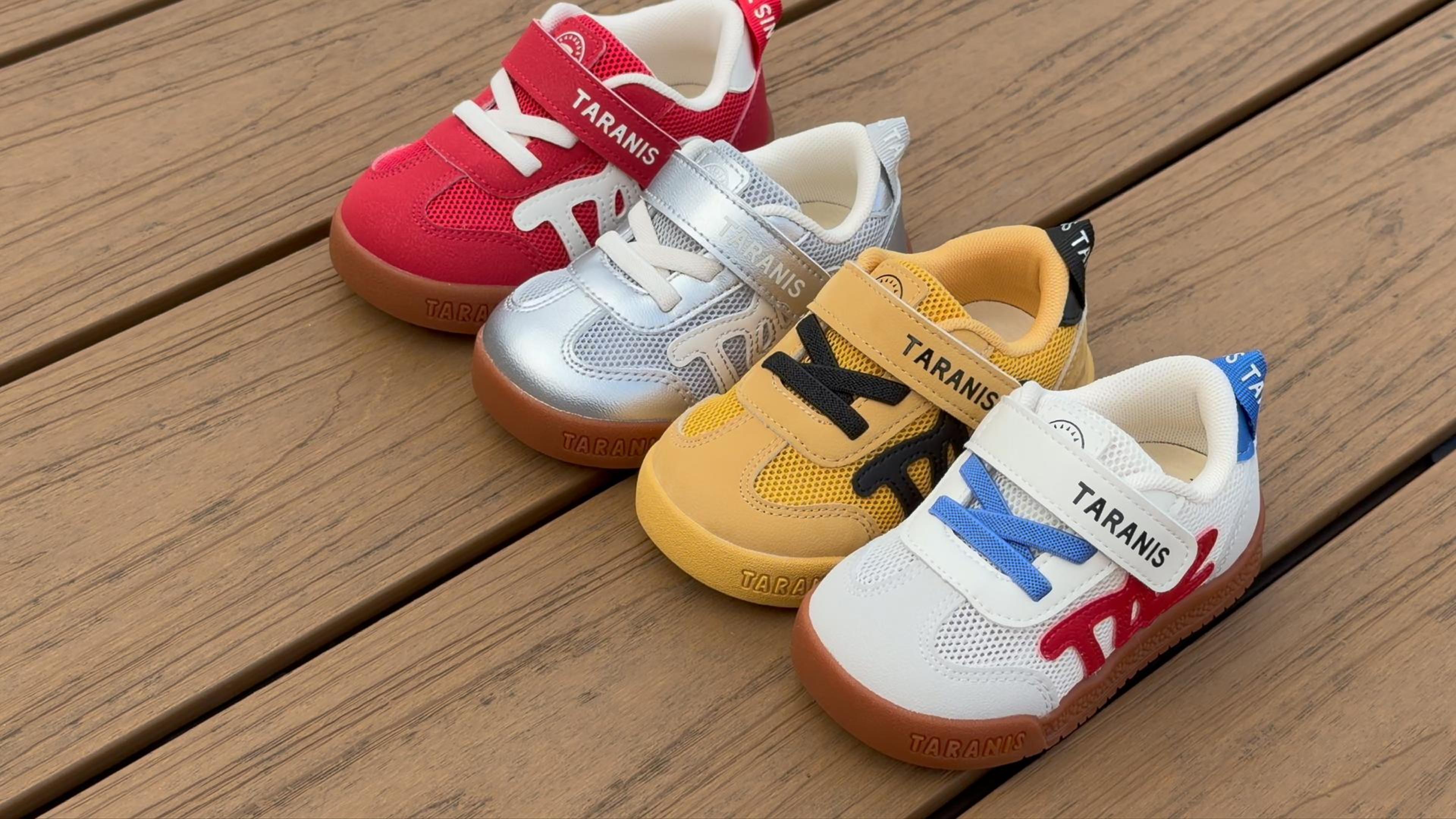 thumbnail video image 2 of TARANIS Toddler Shoes for Boys and Girls, Non-Slip Breathable Wide Toe Baby Sneakers, 2 of 9