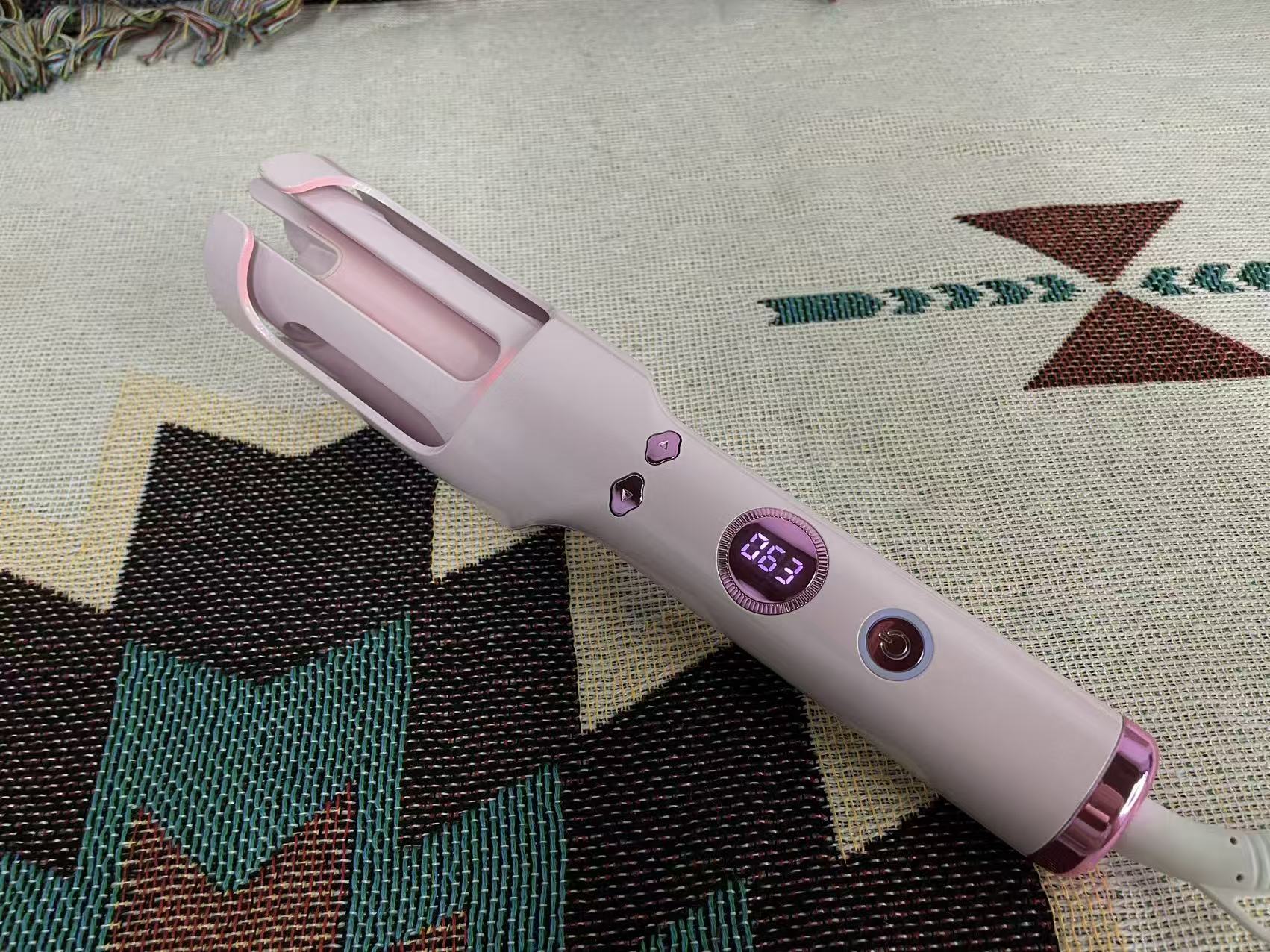 thumbnail video image 2 of LESROLL 1.29 Inch Automatic Rotating Curling Iron with Cold Air Setting, 5 Heat Levels, LED Display, Anti-Tangle & Anti-Scald Hair Curler for Long, Thick & Textured Hair, 2 of 10