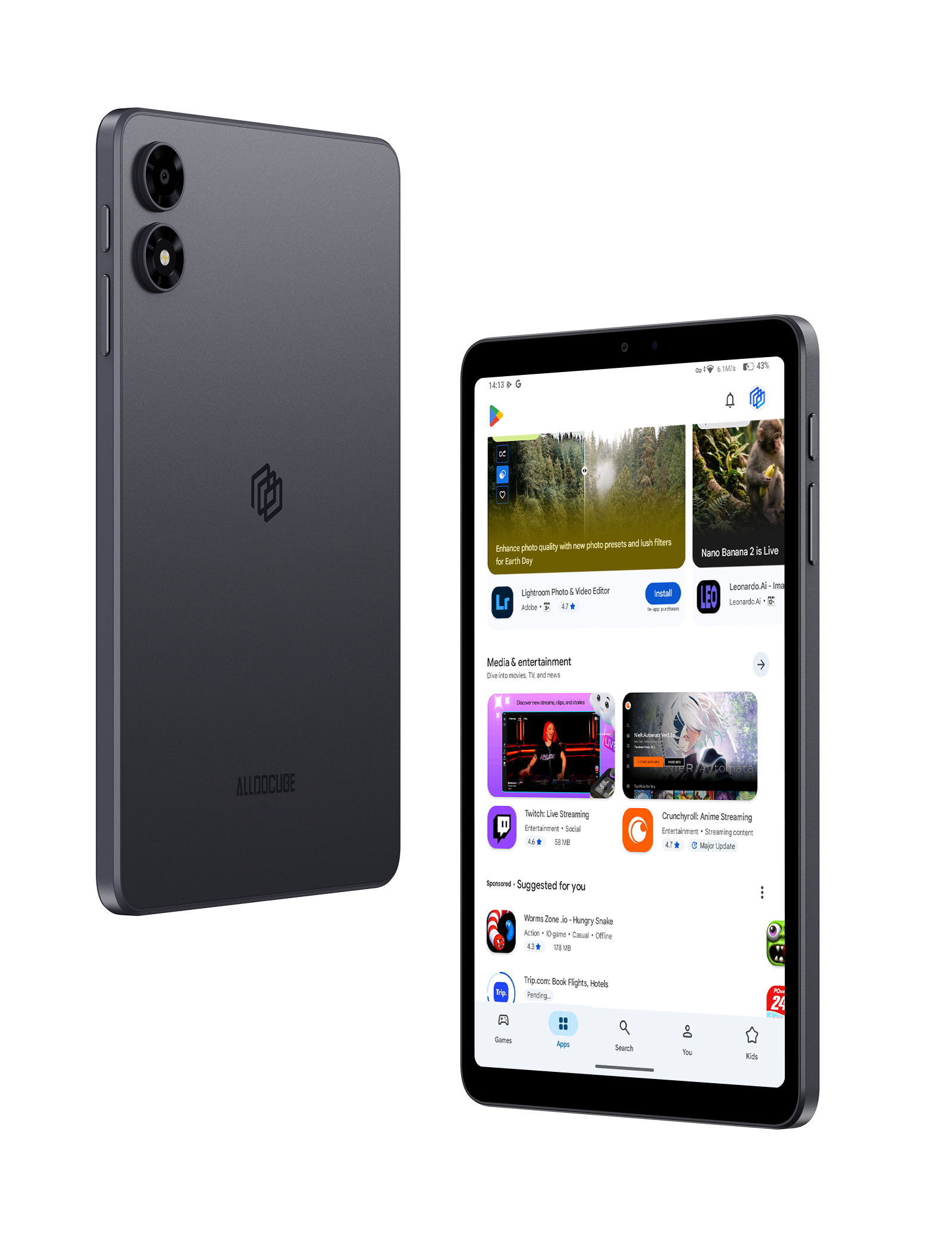 thumbnail video image 2 of Alldocube iPlay 80 mini Pro 8.4-inch 4G LTE Tablet, 128GB, 16GB RAM, Makes Calls, Android 16, 2 of 17
