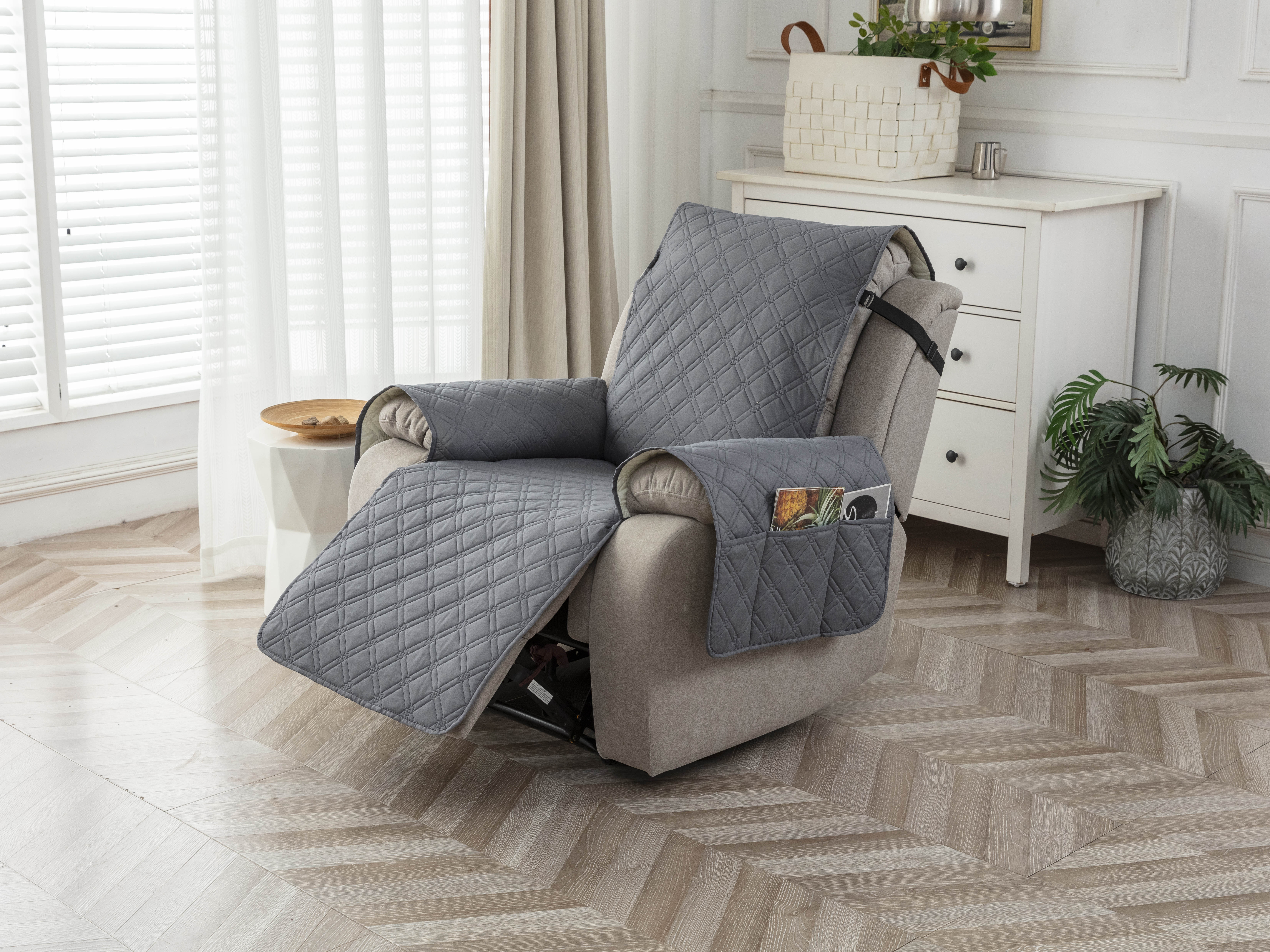 thumbnail video image 2 of 100% Waterproof High Quality Recliner Chair Cover, Non Slip Recliner Covers for Recliner Chair with Pocket, Pet Scratch-Resistant Sofa Slipcover, Washable, for Office, Living Room, Home Decor, 2 of 8