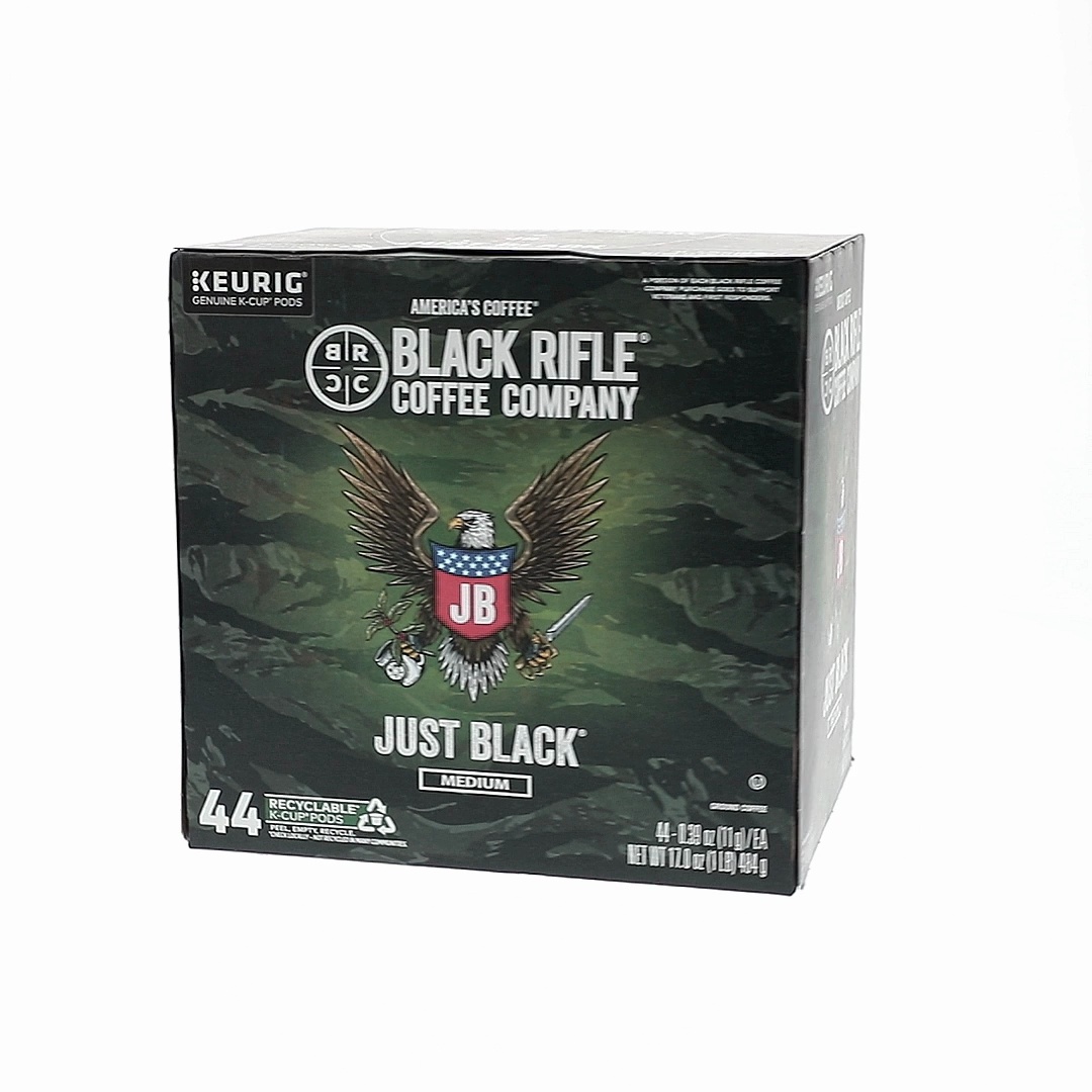 Black Rifle Coffee Company Just Black K Cups Pods, Medium Roast, 44 Ct -  Walmart Business Supplies