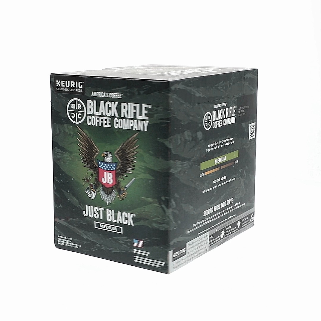 Black Rifle Coffee Company Just Black Medium Roast K-Cups Pods, 44