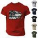 thumbnail video image 2 of Baqcunre Tshirts Shirts For Men Summer Men'S Us Flag Logo Casual Fitness 3D Printed Short Sleeved T Shirt Polo Shirts For Men Tops For Men Grey 5XL, 2 of 3