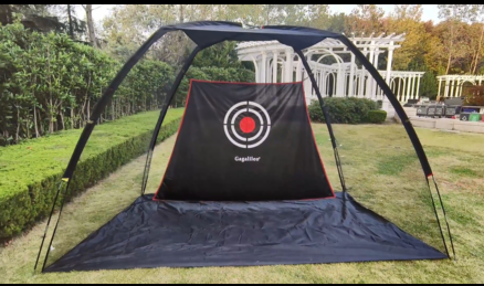 thumbnail video image 2 of Gagalileo Golf Hitting Net - Including Real Balls/Turf Mat/Tees/Hat/Target/Bag: Gift for Mens Golf Lovers - Indoor Outdoor Garage Use, 2 of 9