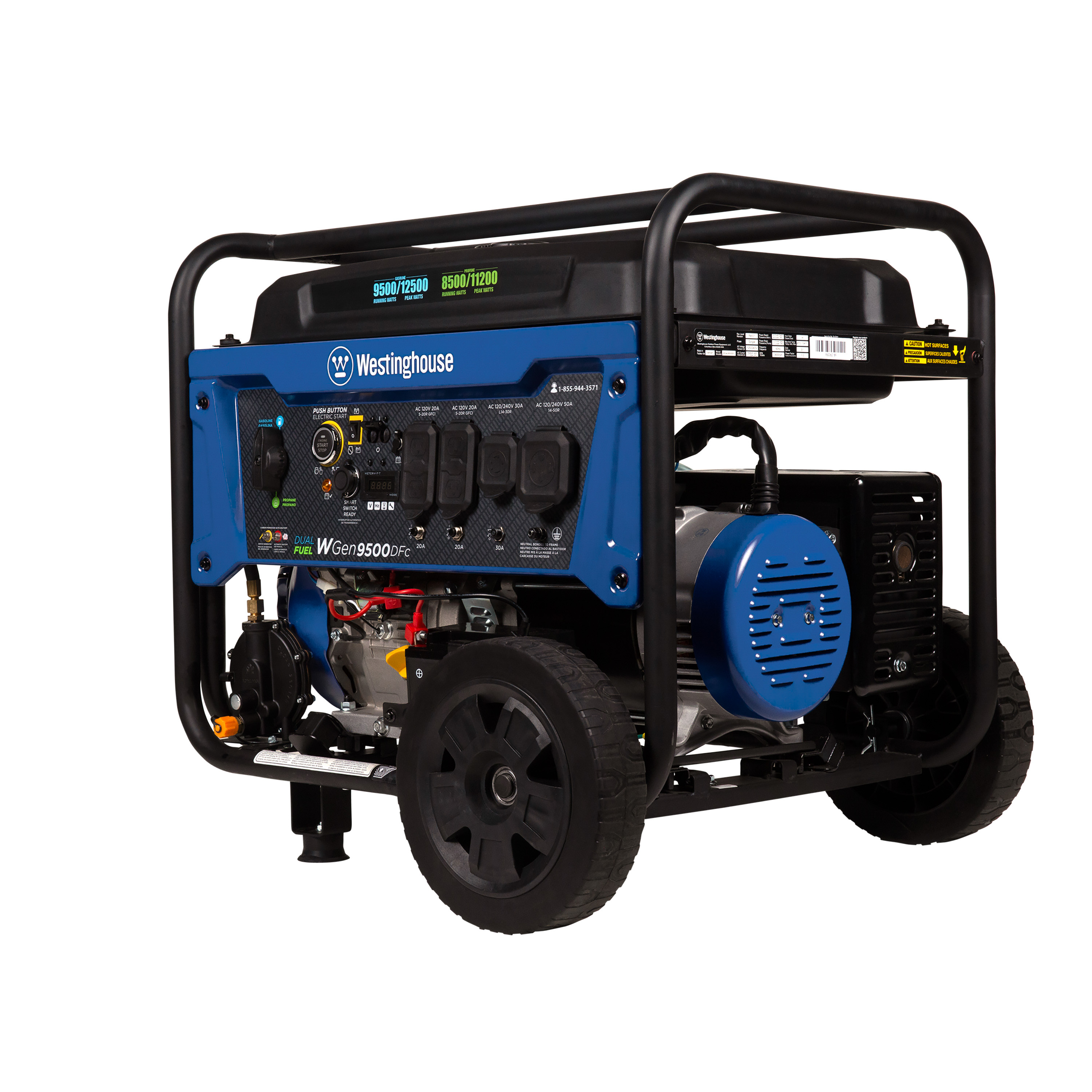 Westinghouse WGen9500DFc Dual Fuel With CO Sensor, 55 OFF