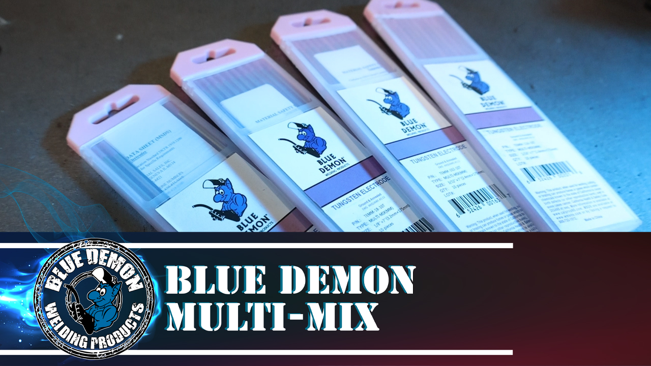 thumbnail video image 2 of Blue Demon Welding Tungsten Electrodes, Rare Earth Blend, PINK, EWG, 1/16 in x 7 in x 10 pc pack, 2 of 6