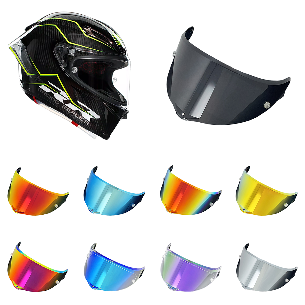 thumbnail video image 2 of Pista GP RR Shield Replacement for AGV Pista GPR, RACE 3, Corsa-R Face Shield Iridium Casco Moto Accessories UV Resistance Helmet Visor, 2 of 6