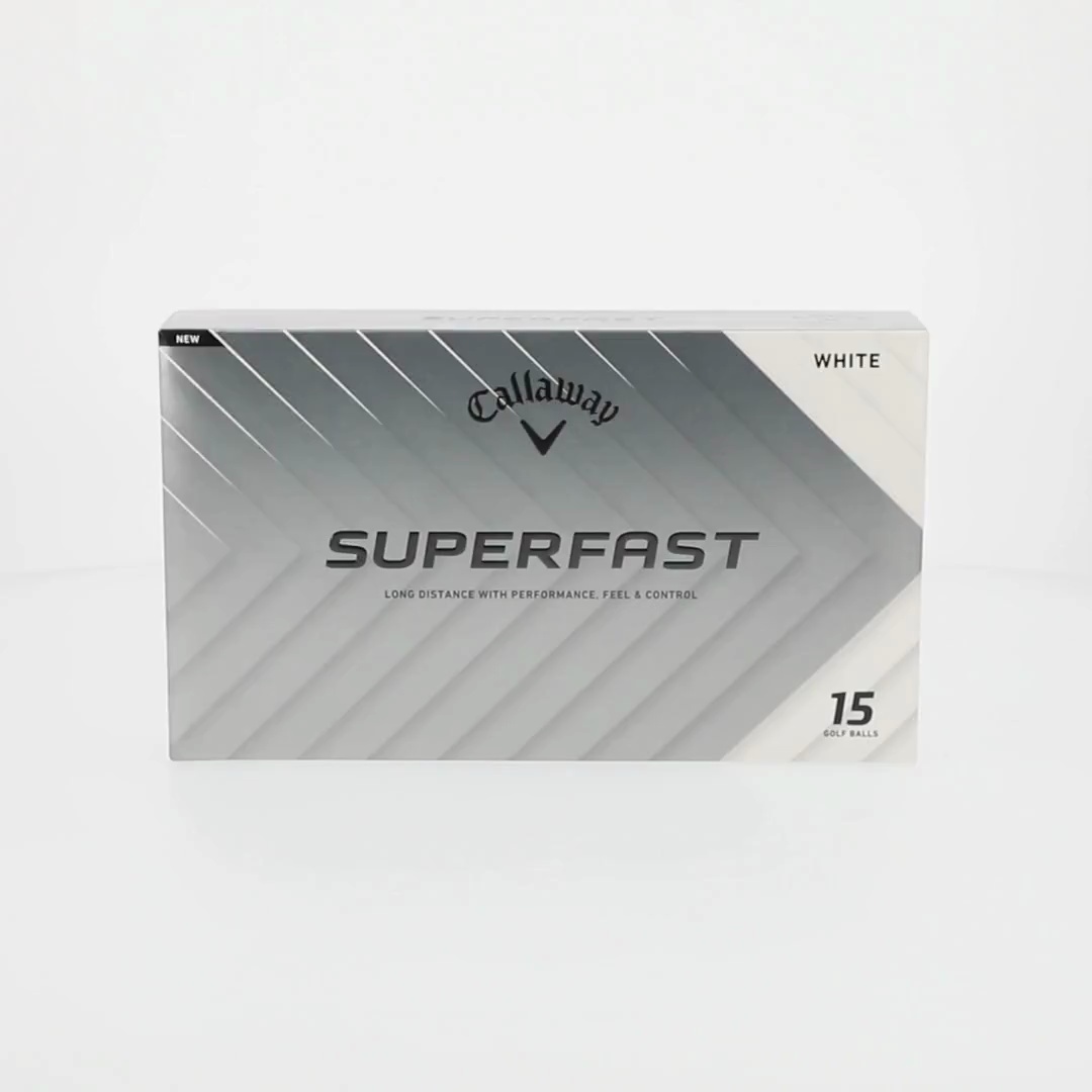 Callaway Superfast 2025 Golf Balls 15pk, White, Enhanced Distance