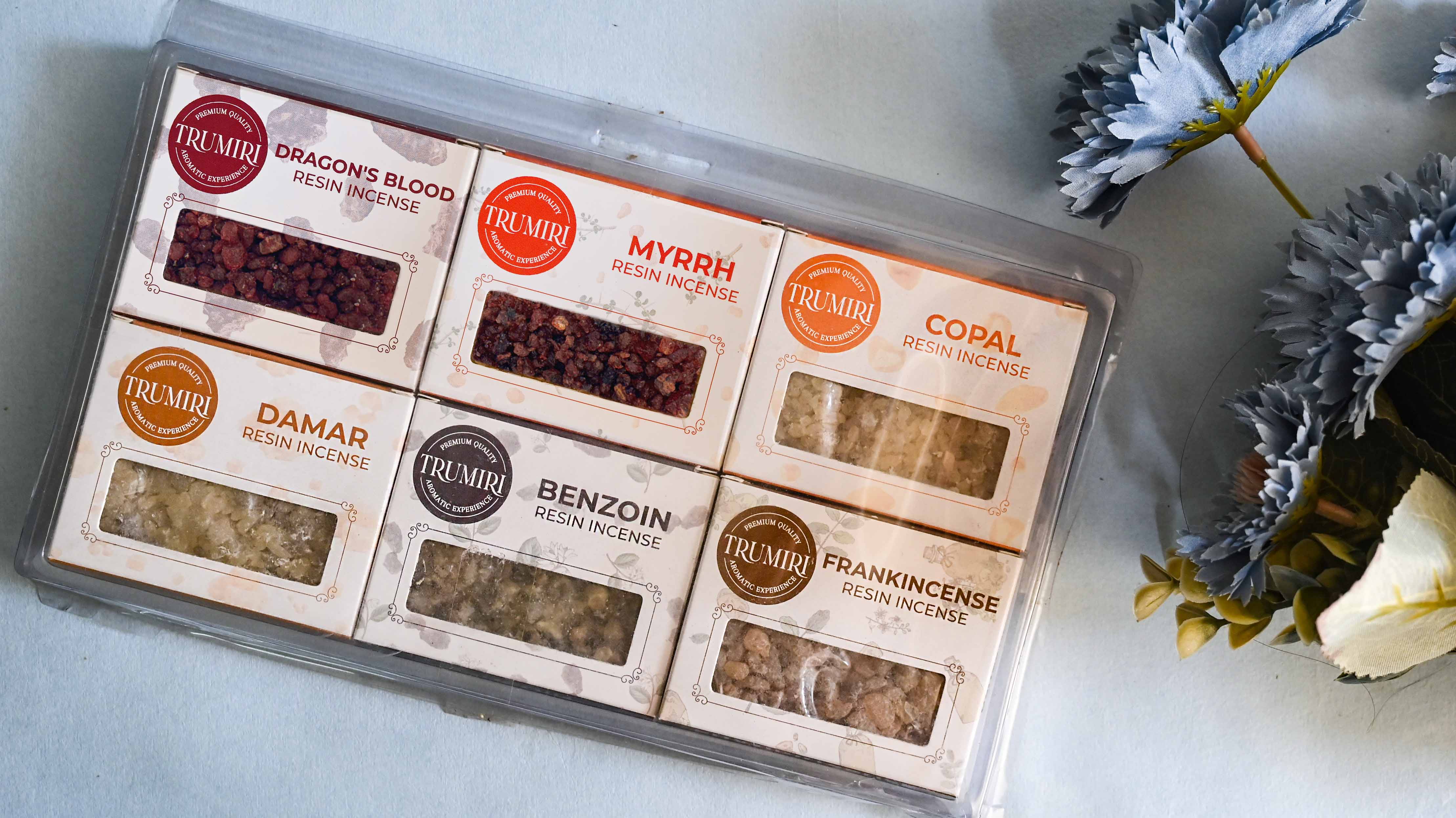 thumbnail video image 2 of Resin Incense - Natural Tree Gum Sap - 6x30g Variety Pack Including Frankincense and Myrrh Copal Benzoin Dragon's Blood Damar, 2 of 4