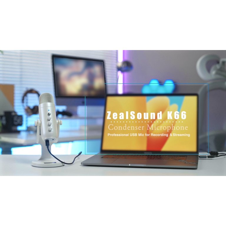 Microfono USB Con Luce LED - Omnidirezionale, Per PC, PS4, Registrazione E Streaming, Plug And Play - Foto 10