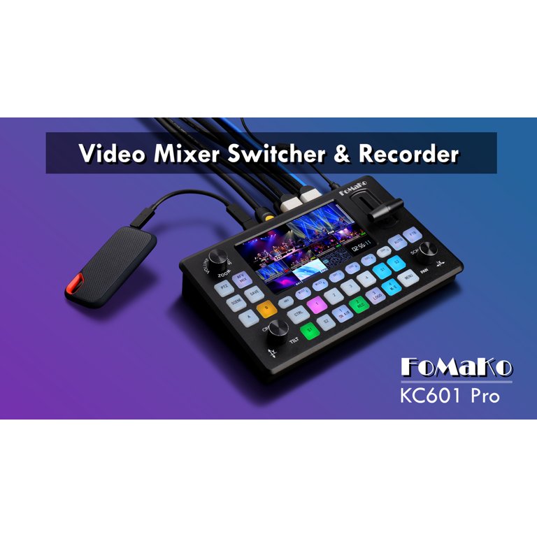 Mixer Video FoMaKo 5.5" - 4 Ingressi HDMI Per Live Streaming E Registrazione