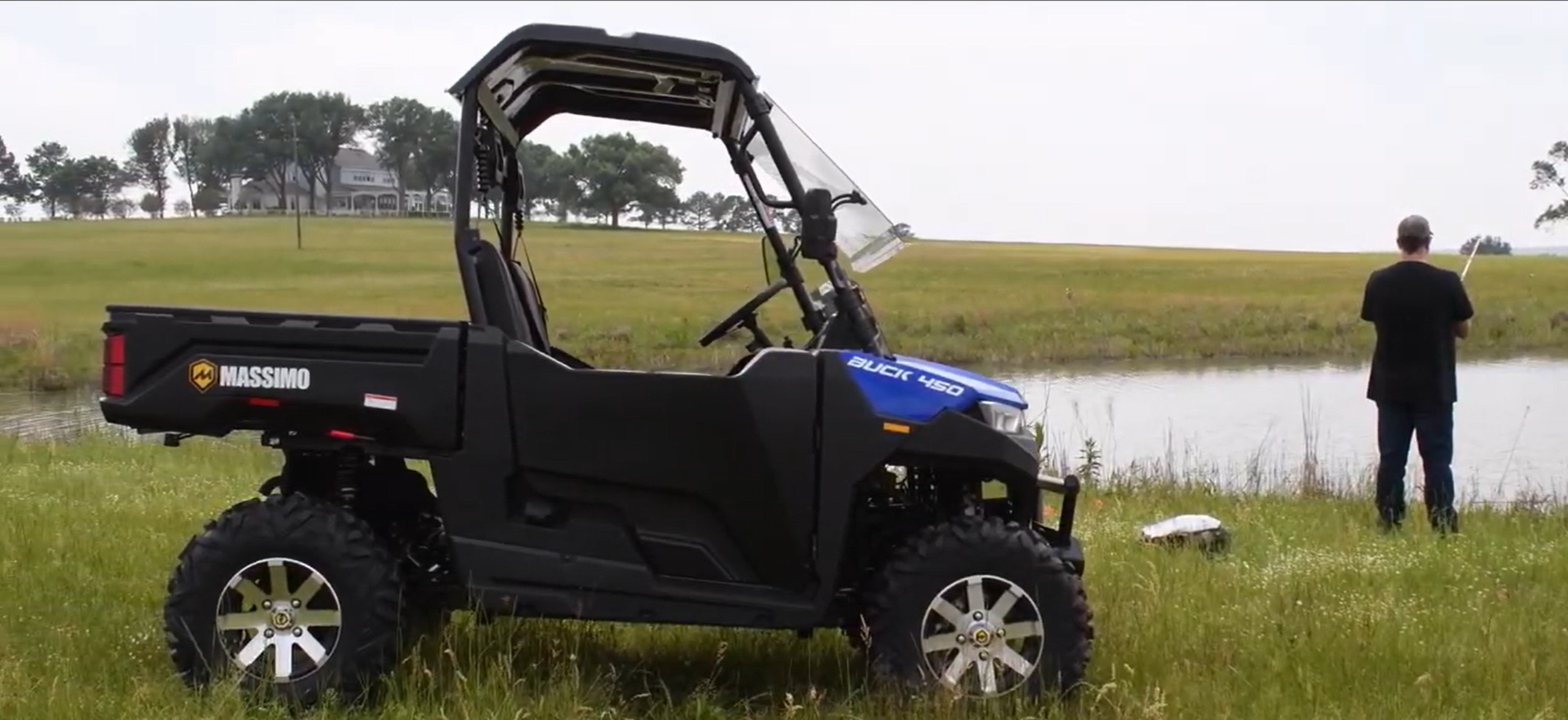 thumbnail video image 2 of Massimo Buck 450 Side by Side UTV, 4X4, 2 Seats, 25.5 HP, 325cc with 3000lb Winch -Camo, 2 of 19