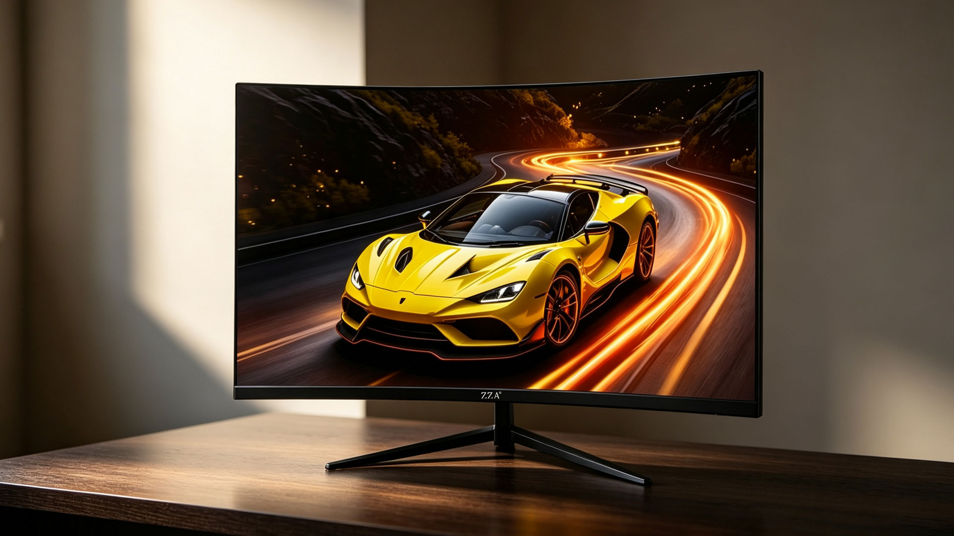 thumbnail video image 2 of ZZA 32-Inch Curved 4K UHD Monitor, 3840x2160 4K 60Hz VA Panel with AdaptiveSync, HDR400, 100% sRGB, Dual HDMI & DisplayPort, VESA Mount Compatible, Tilt-Adjustable Home Office Gaming PC Screen Black, 2 of 9