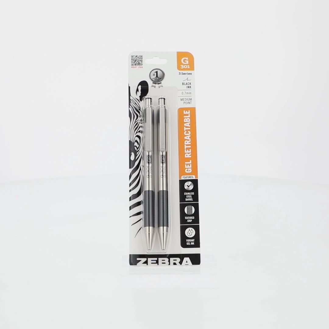 Zebra - Stylos à bille rétractable Z-Grip Flight - 1,2 mm (0,05 po