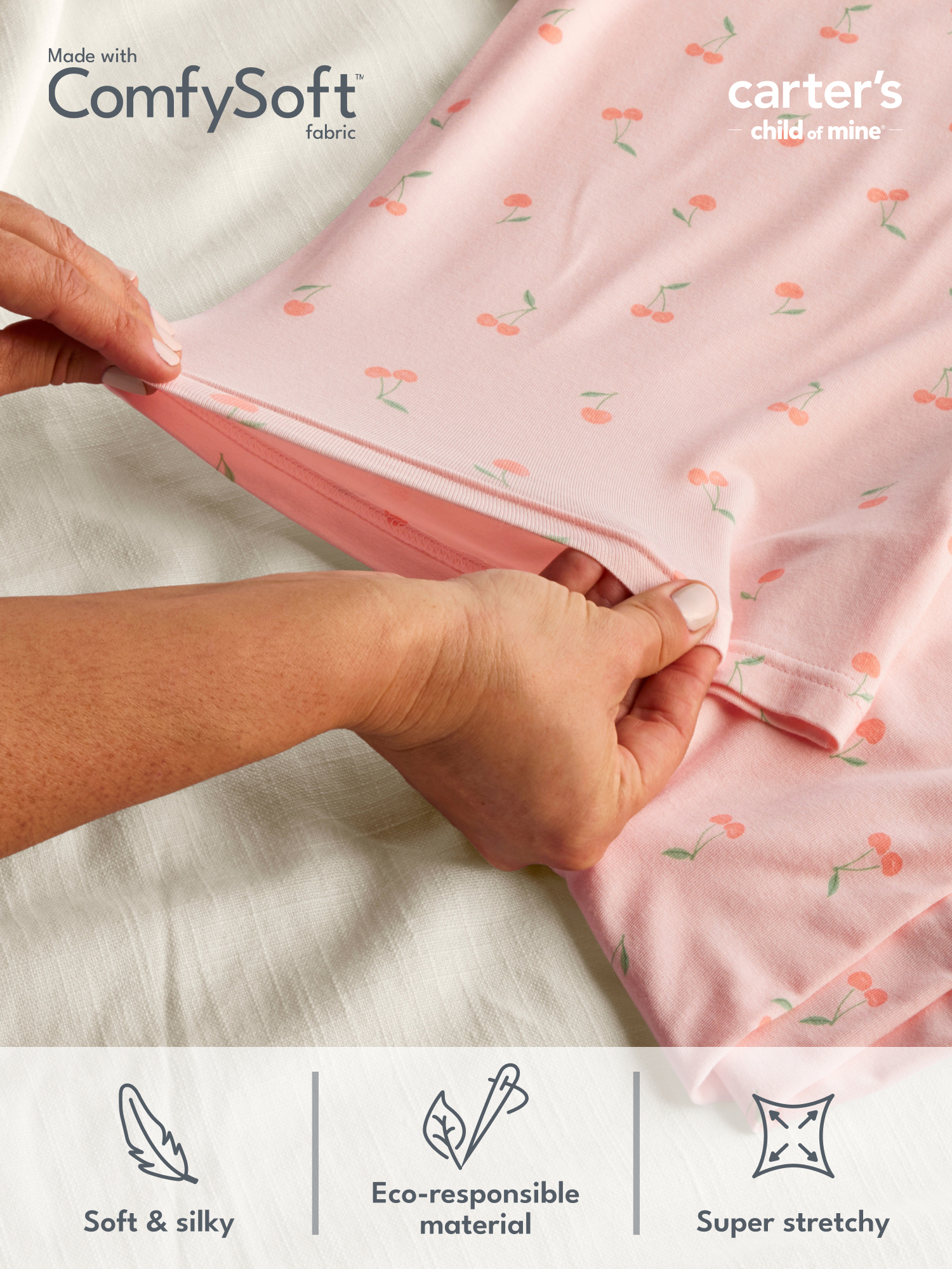 thumbnail video image 2 of Carter's Child of Mine Baby ComfySoft Outfit Set, 2-Piece Sizes Preemie-12 Months, 2 of 7