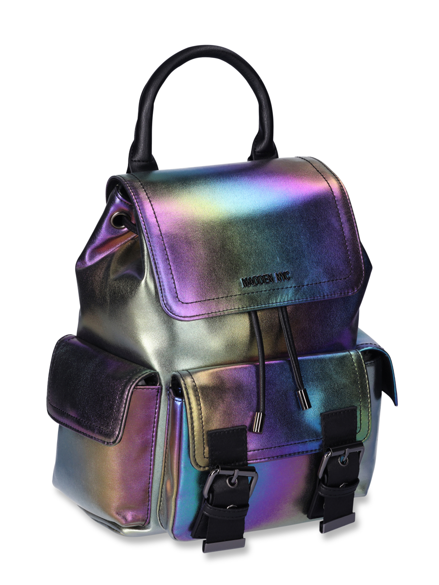 Madden NYC Women's Buckle Flap Backpack, Oil Slick - Walmart.com
