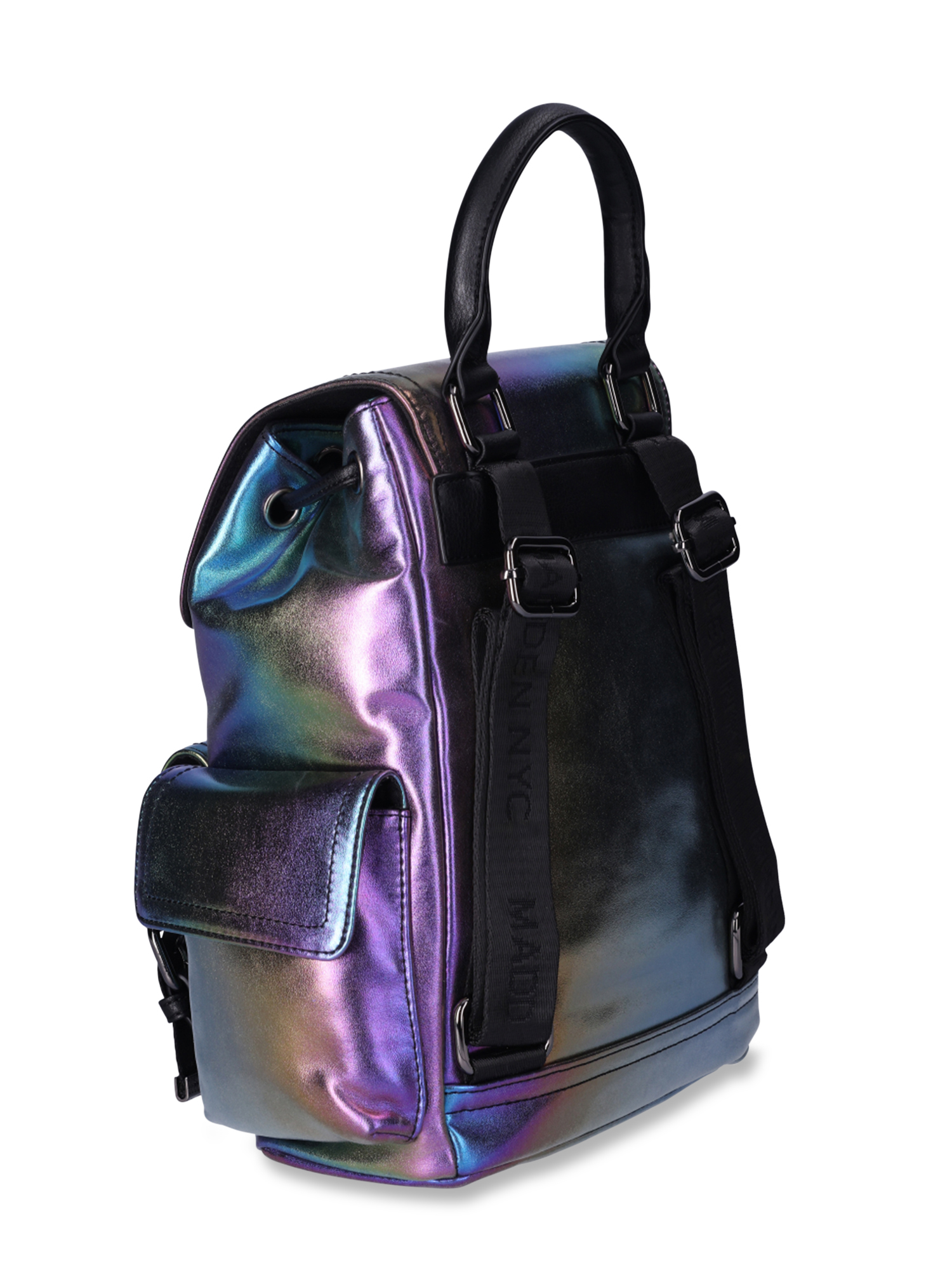 Madden NYC Women's Buckle Flap Backpack, Oil Slick - Walmart.com