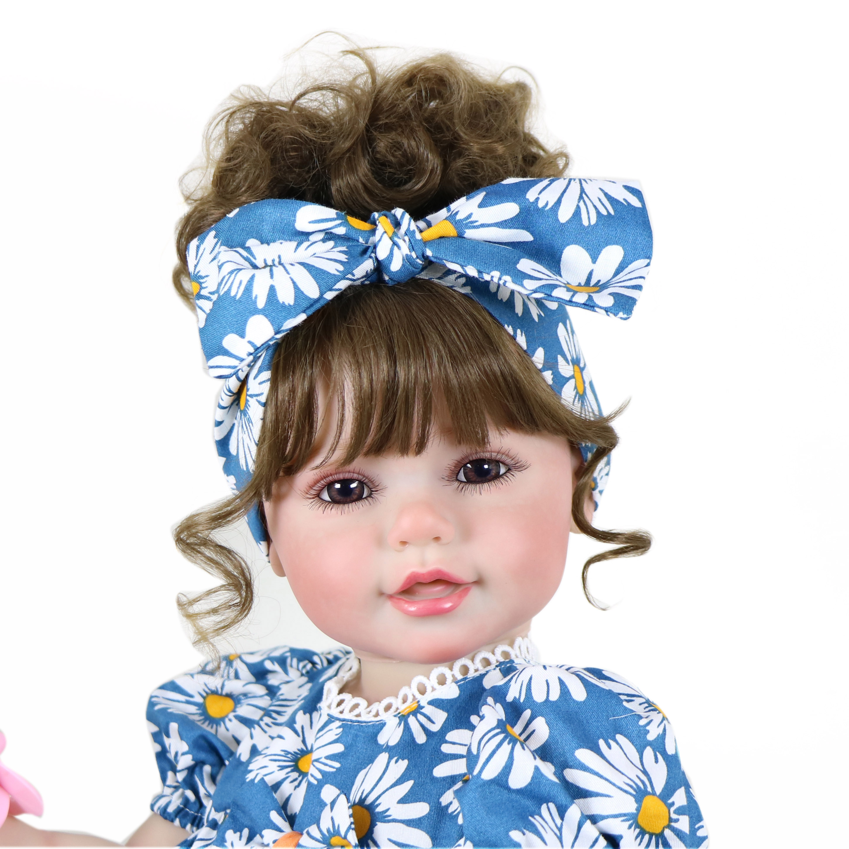 thumbnail video image 2 of Realistic Reborn Toddler Doll, 22 inch Summer Holiday Daisy,Special Birthday Gift, Ages 3+, 2 of 13