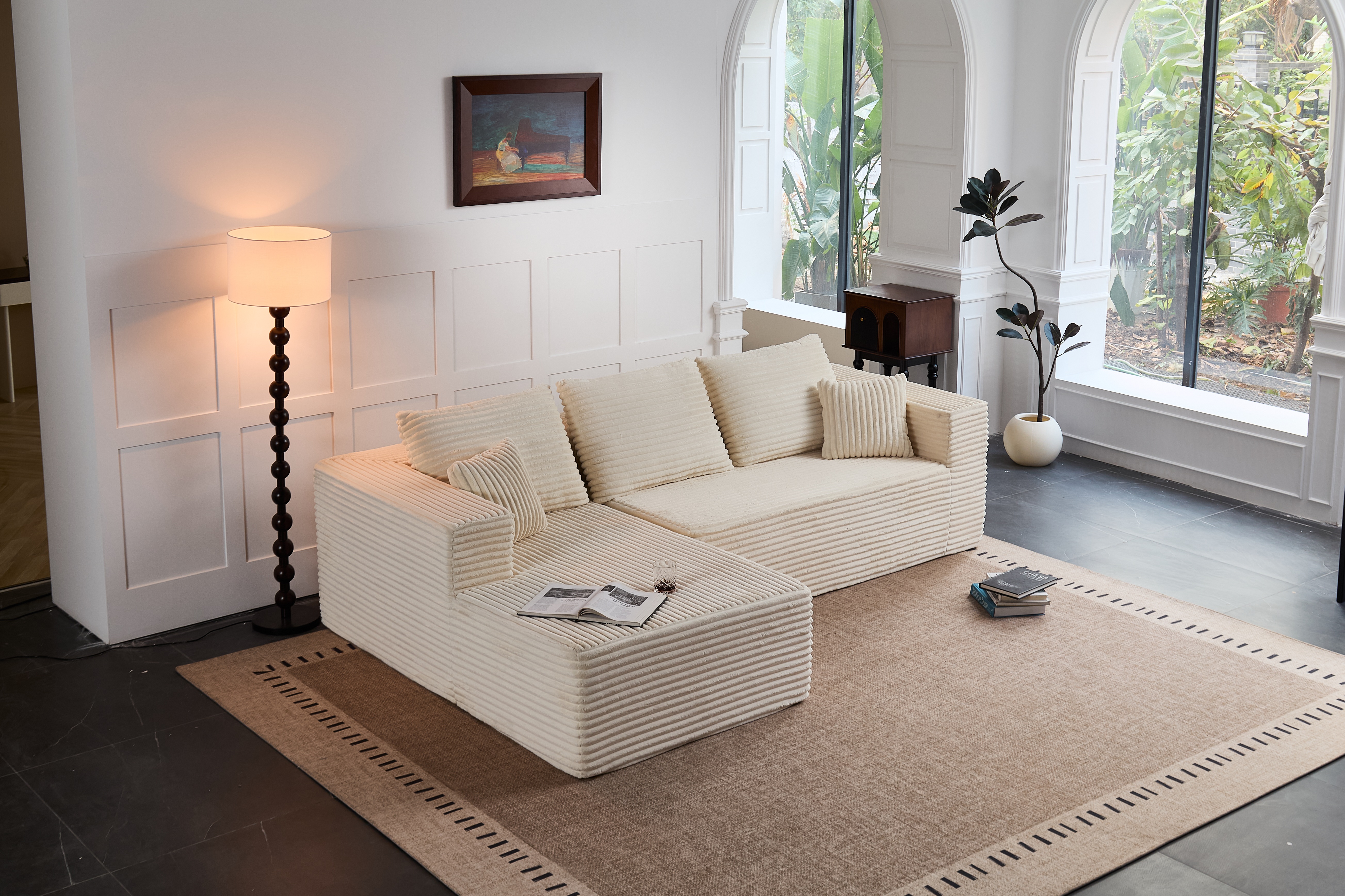 thumbnail video image 2 of LIAROO 108" Modular Sectional Sofa, Cloud Boneless Couch with Deep Seats and Chaise, Modern Upholstered L-Shape Couch for Living Room or Bedroom, No Assembly Required, 2 of 12