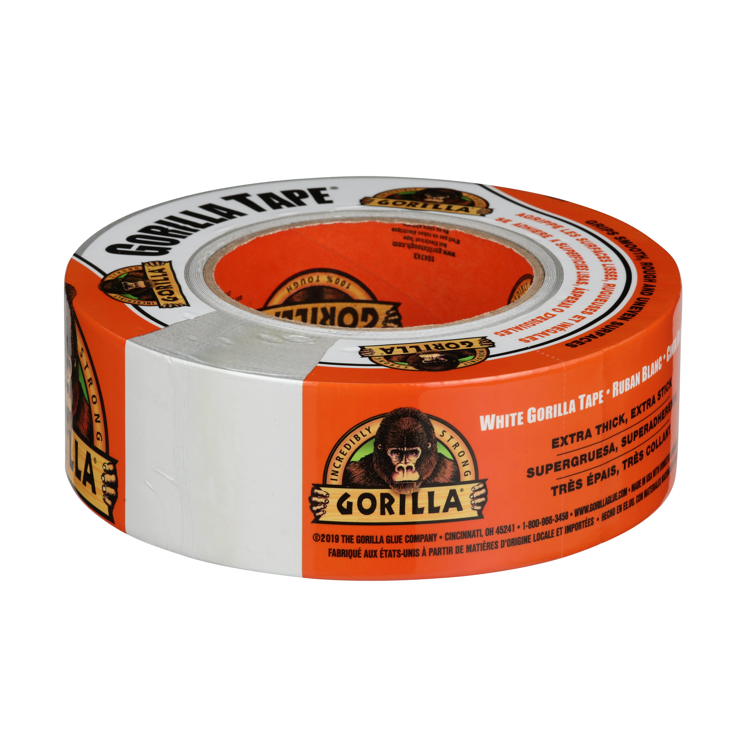 Gorilla Glue White Tape, 30yd Double Thick Adhesive Tape and