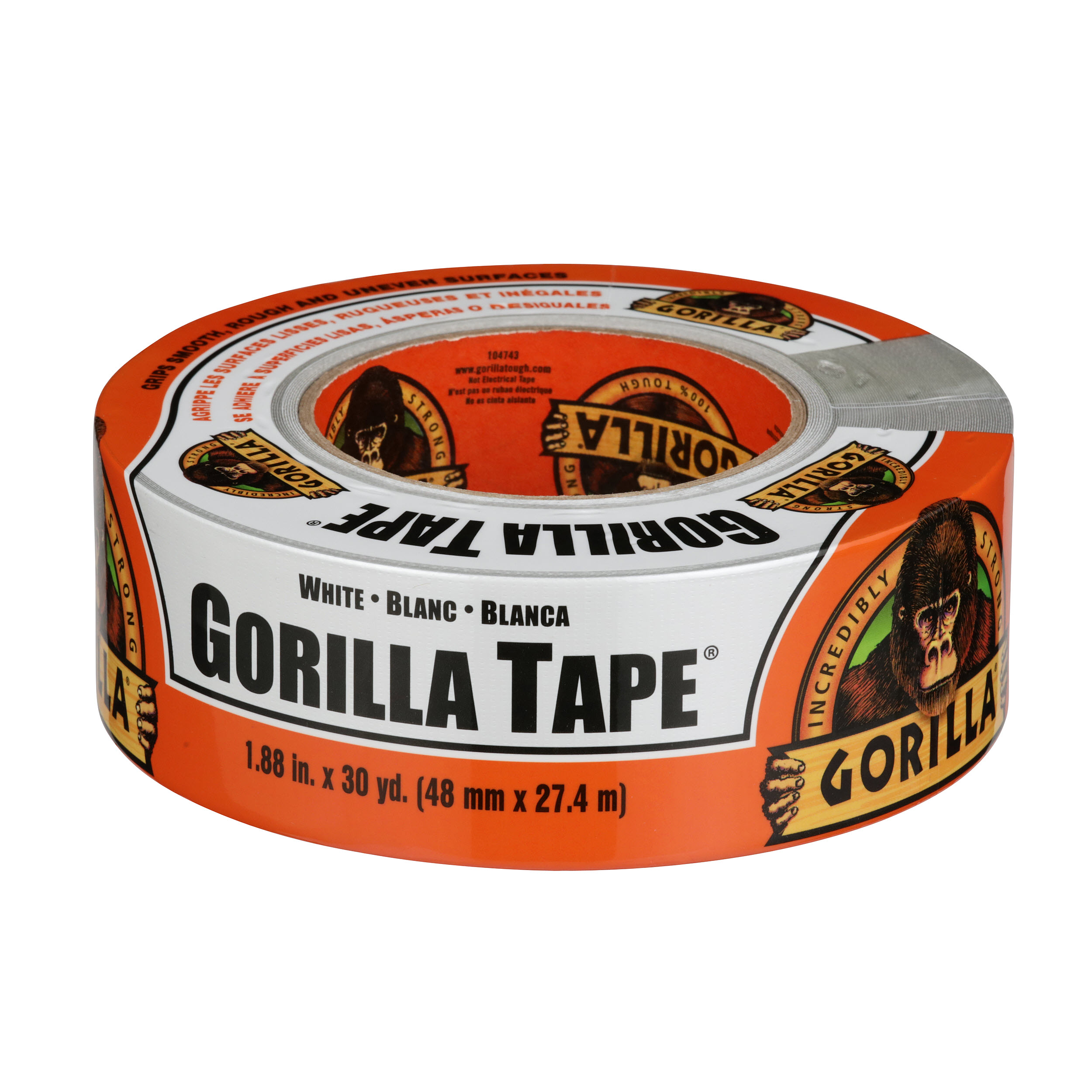 Gorilla ADHGGT230 White Duct Tape, 2 x 30 yd.: : Industrial &  Scientific