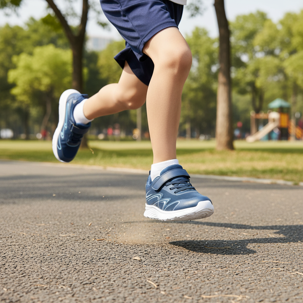 thumbnail video image 2 of vibdiv Boys Girls Sneakers Kids Shoes Tennis Running Shoes Athletic Non-Slip Sneakers Navy Blue Little Kid Size 12, 2 of 7