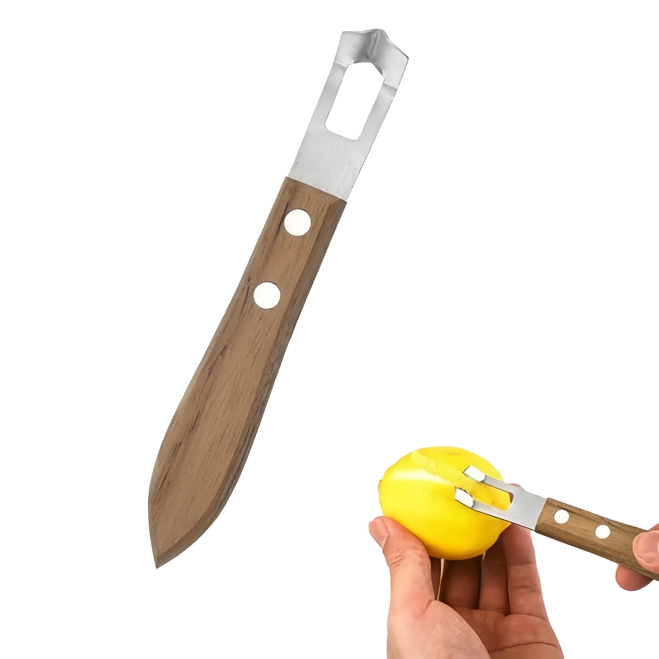 thumbnail video image 2 of Premium Lemon Zester - Walnut Handle & Stainless Steel Blade, Professional Citrus Scraper for Cocktail Garnish, Ideal Bartender Tool & Home Bar Gift, 2 of 9