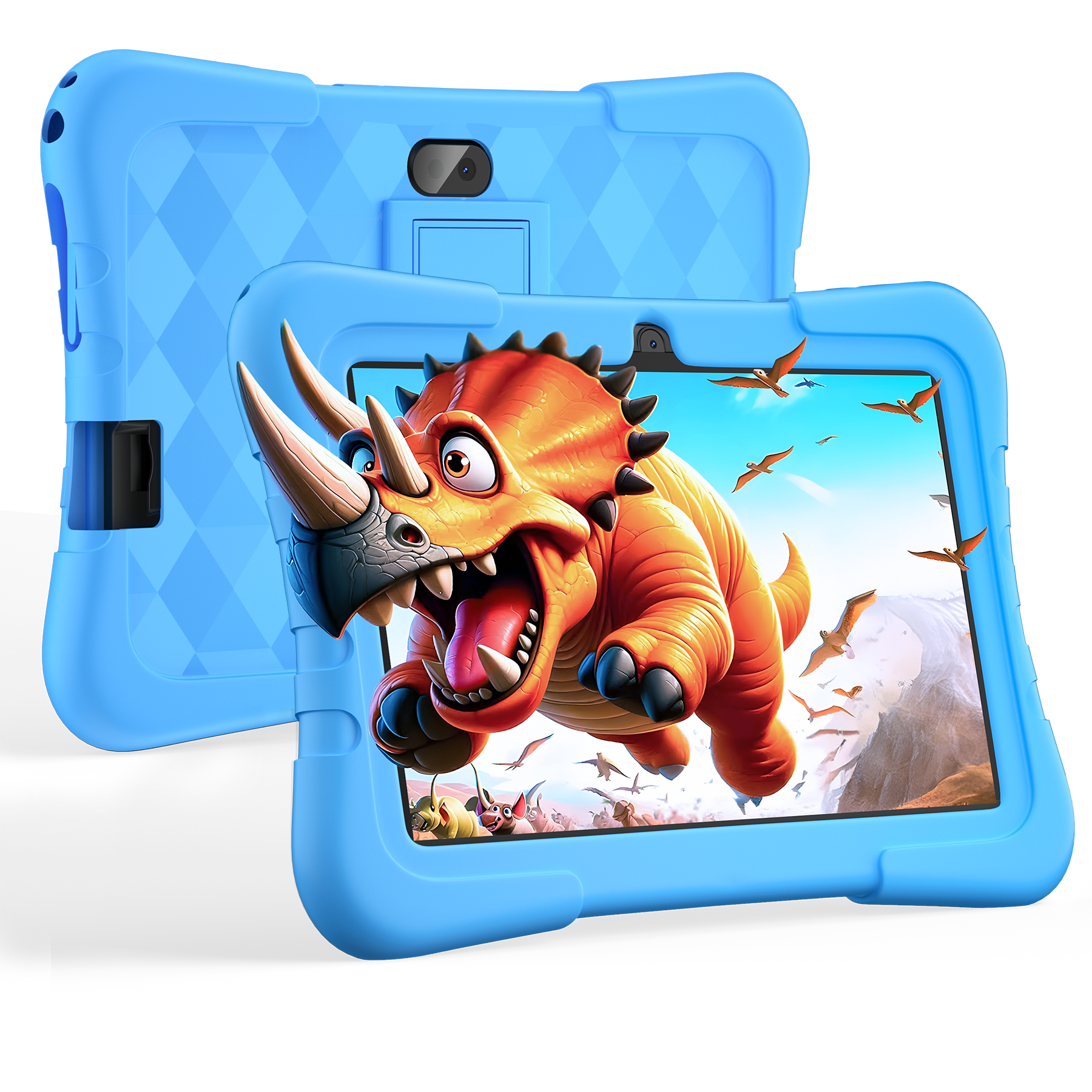 thumbnail video image 2 of VEAT00L T08 Kids Tablet 7 Inch,Android 10 Tablet for Kids,16GB ROM 128GB Expand,Parental Control,Kids Software Pre-Installed, Dual Camera,Android Learning Tablet, 2 of 7