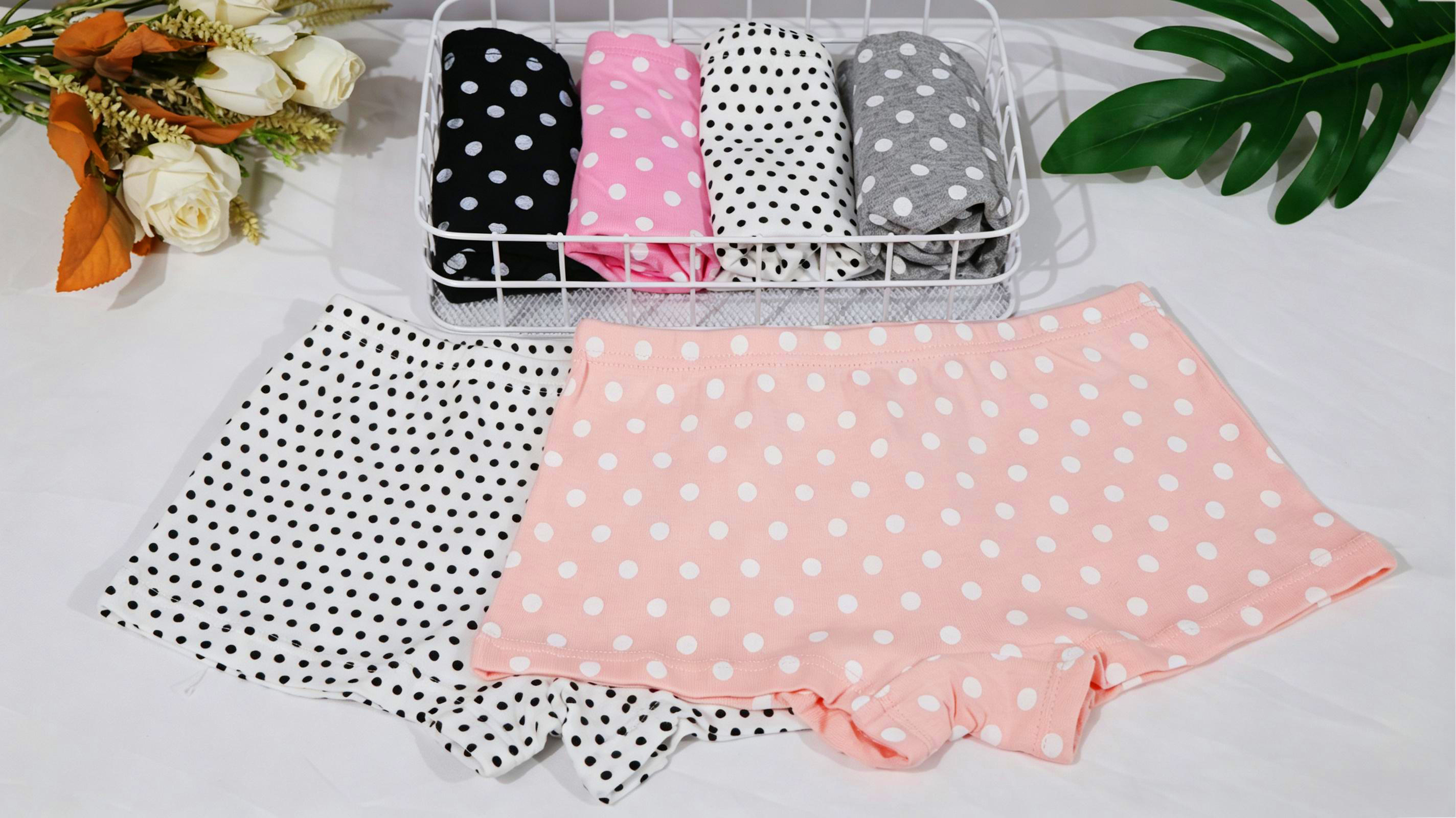 thumbnail video image 2 of FamilyBlisst Little Girls 6-Pack 100% Cotton Boyshort Underwear, Cute Pattern Boxer Briefs, Size 5, 2 of 9