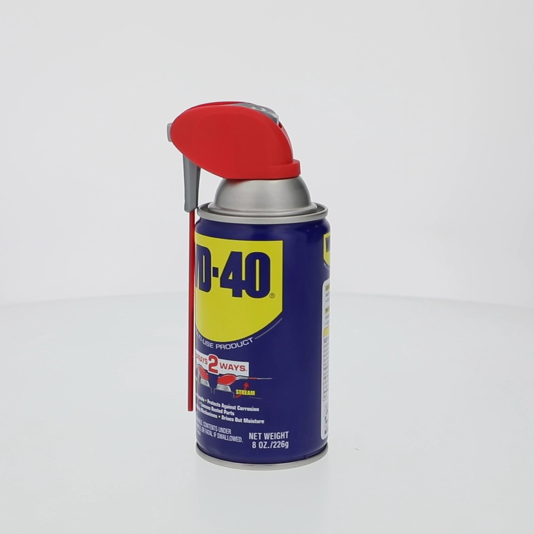 Classic WD-40 Formula, Multi-Purpose Lubricant Spray Smart Straw, 8 oz,  Machine & Tool Lubricant