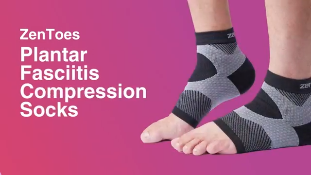 ZenToes Unisex Open Toe Compression Socks for Plantar Fasciitis, XL ...