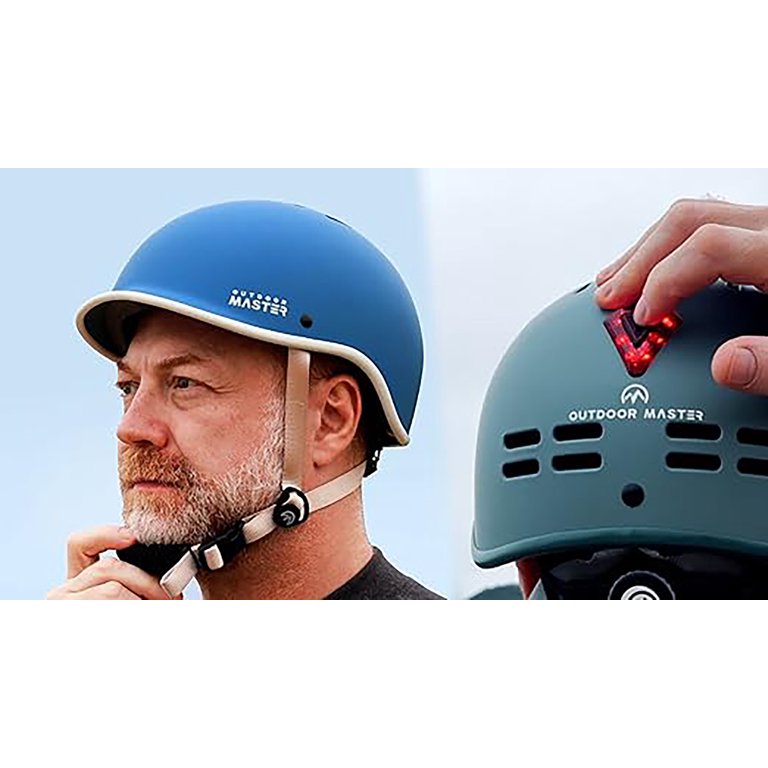 Outdoormaster Bike Helmet for Adults,Adjustable Cycling Helmet with Light for Men & Women - Safety Certified for Bicycle Skateboard Road Bike Outdoormaster Bike Helmet for Adults,Adjustable Cycling Helmet with Light for Men & Women - Safety Certified for Bicycle Skateboard Road Bike
