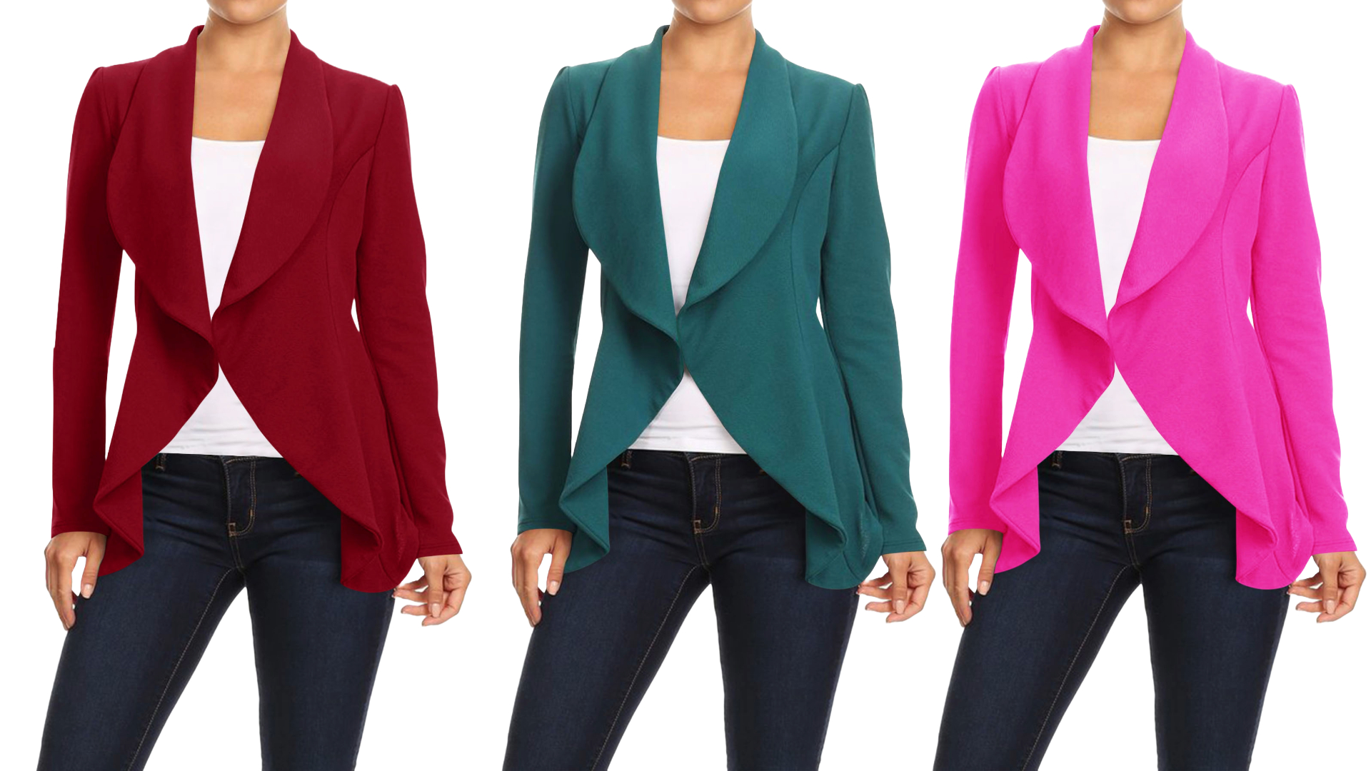thumbnail video image 2 of Moa Collection Women's Office Blazer Casual Long Sleeve Solid Open Front Design S-3XL, 2 of 5
