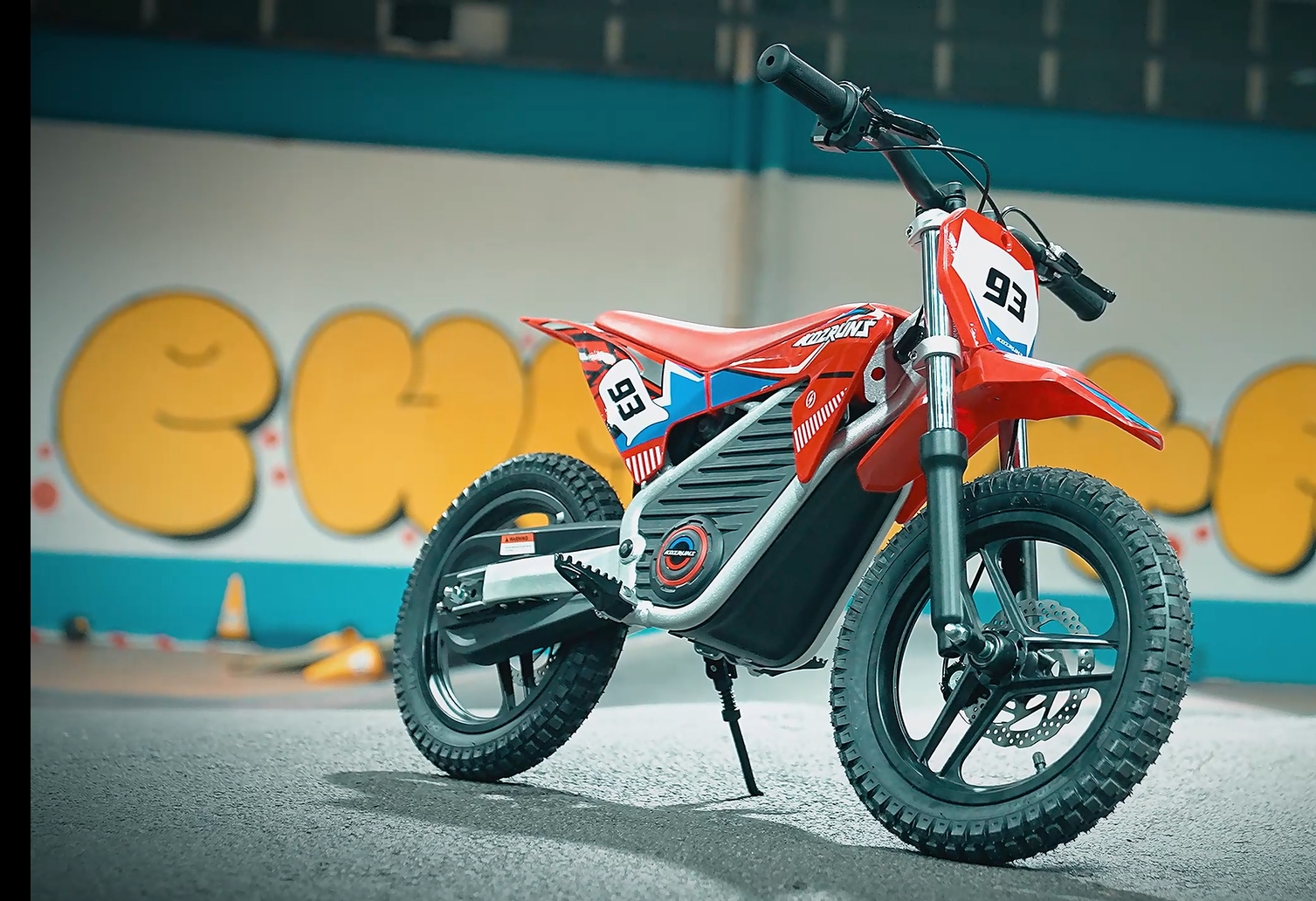 thumbnail video image 2 of Racing Grade Electric Dirt Bike for Kids, Powerful Motorcycle for Ages 3-6, 24V 2.6Ah Lithium Battery, Dual Shock Absorption, 2 Speed Modes, Safe Disc Brake, 12Inch Off Road Tires, Orange, 2 of 7