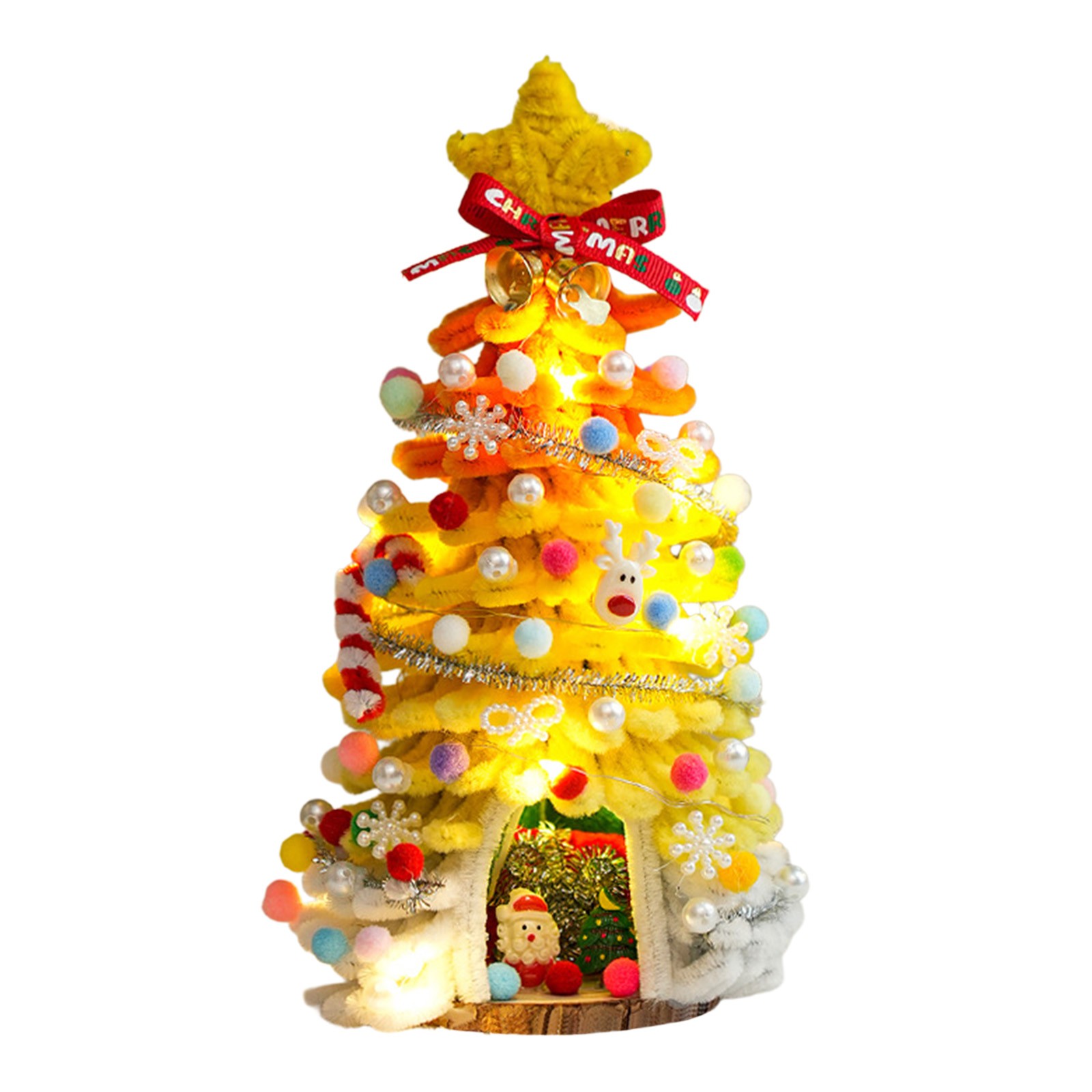 thumbnail video image 2 of AYktou Christmas Tree Crochet Kit, Handmade DIY Holiday Christmas Tree Crochet with Bow Football Decorative Pattern Beginner Easily Crochet Ornament with Crochet Instructions, 2 of 7