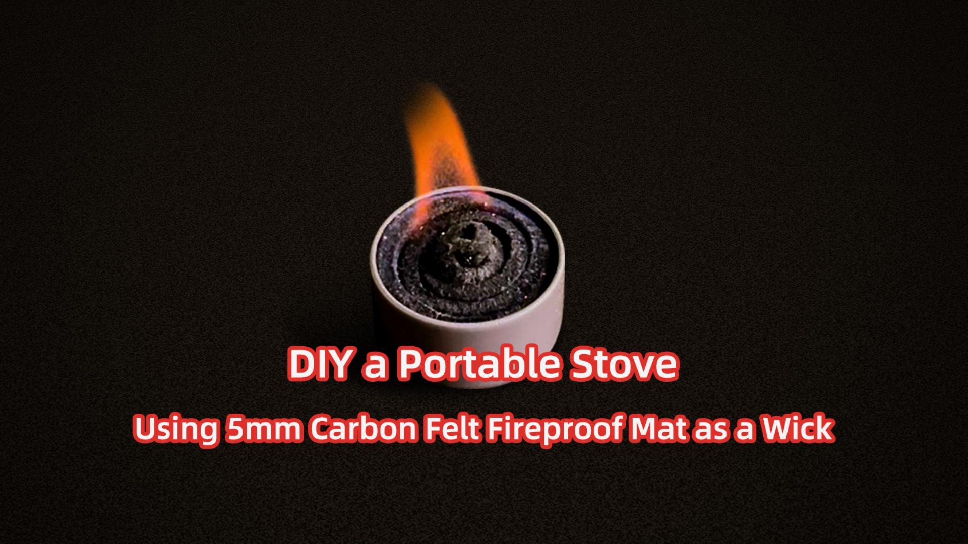 thumbnail video image 2 of Matace 2 Pack 12x14 Inch Fireproof Welding Blanket & Pad, 5mm Thickened Fire Resistant Carbon Felt Cloth, Flame Retardant Fabric for Stove Wick, Heat Shield for Soldering, Firepit, Smoker, Black, 2 of 10