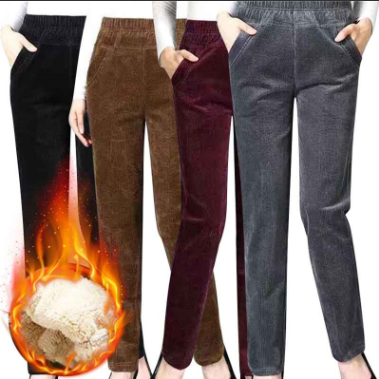thumbnail video image 2 of DondPO Leggings for Women,Fleece Lined Leggings Fleece Lined Leggings Women High Waisted Thick Warm Soft Pants Thermal Casual Reg & Plus Size Pants Tights for Women,Corduroy Pants Women,Wine Pants L, 2 of 8
