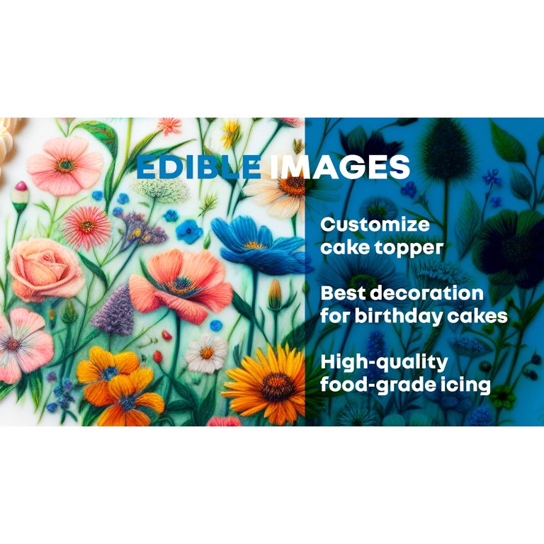 Custom Cake Edible Images, Make your Own Custom Cake Topper Edible Personalized Image (7.5"x10")