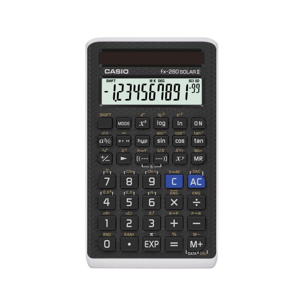 Casio FX-260 Solar II Scientific Calculator, Black, Elementary to High  School